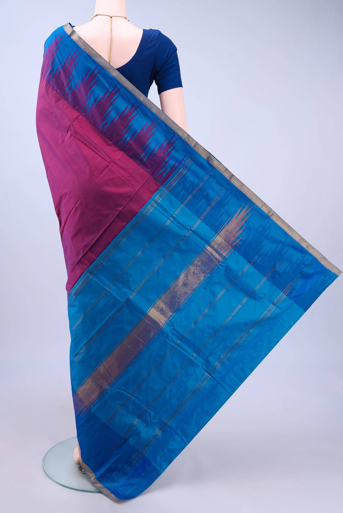 Magenta Blended Bangalore Silk - kadyal Saree