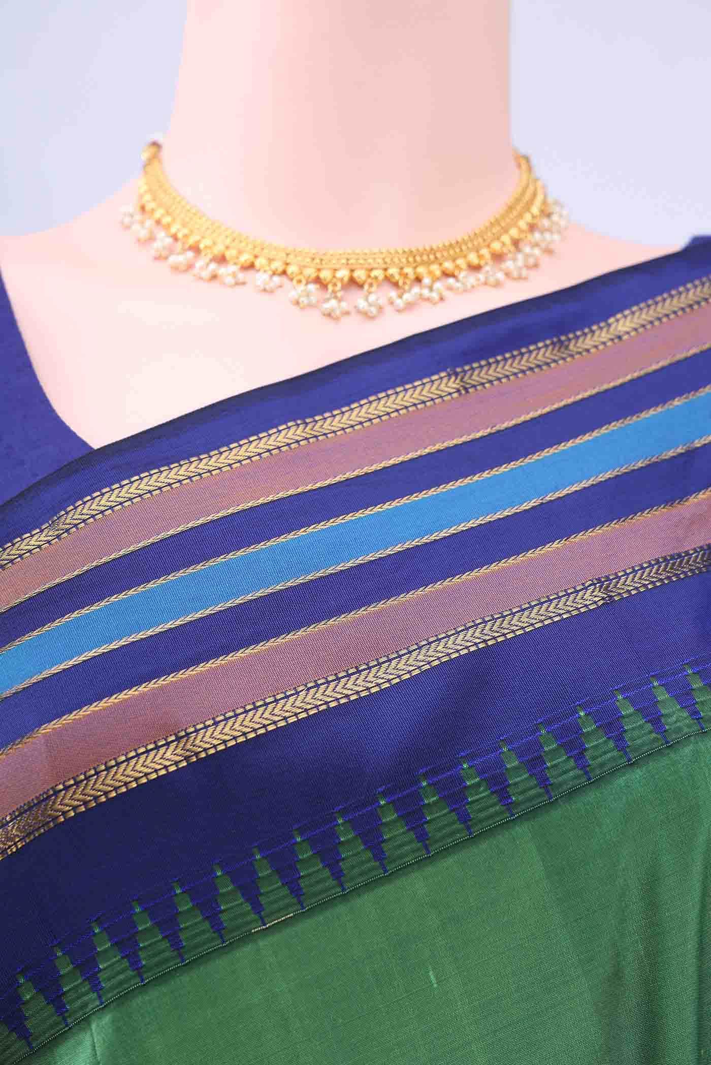 Sage Green Blended Bangalore Silk - kadyal Saree