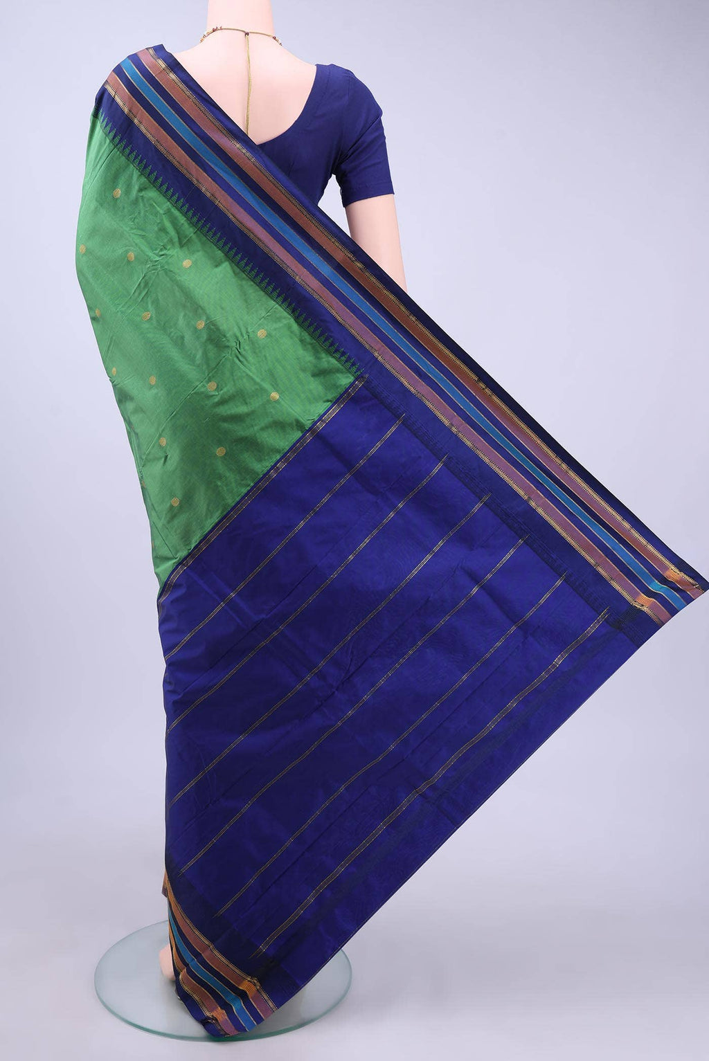 Sage Green Blended Bangalore Silk - kadyal Saree