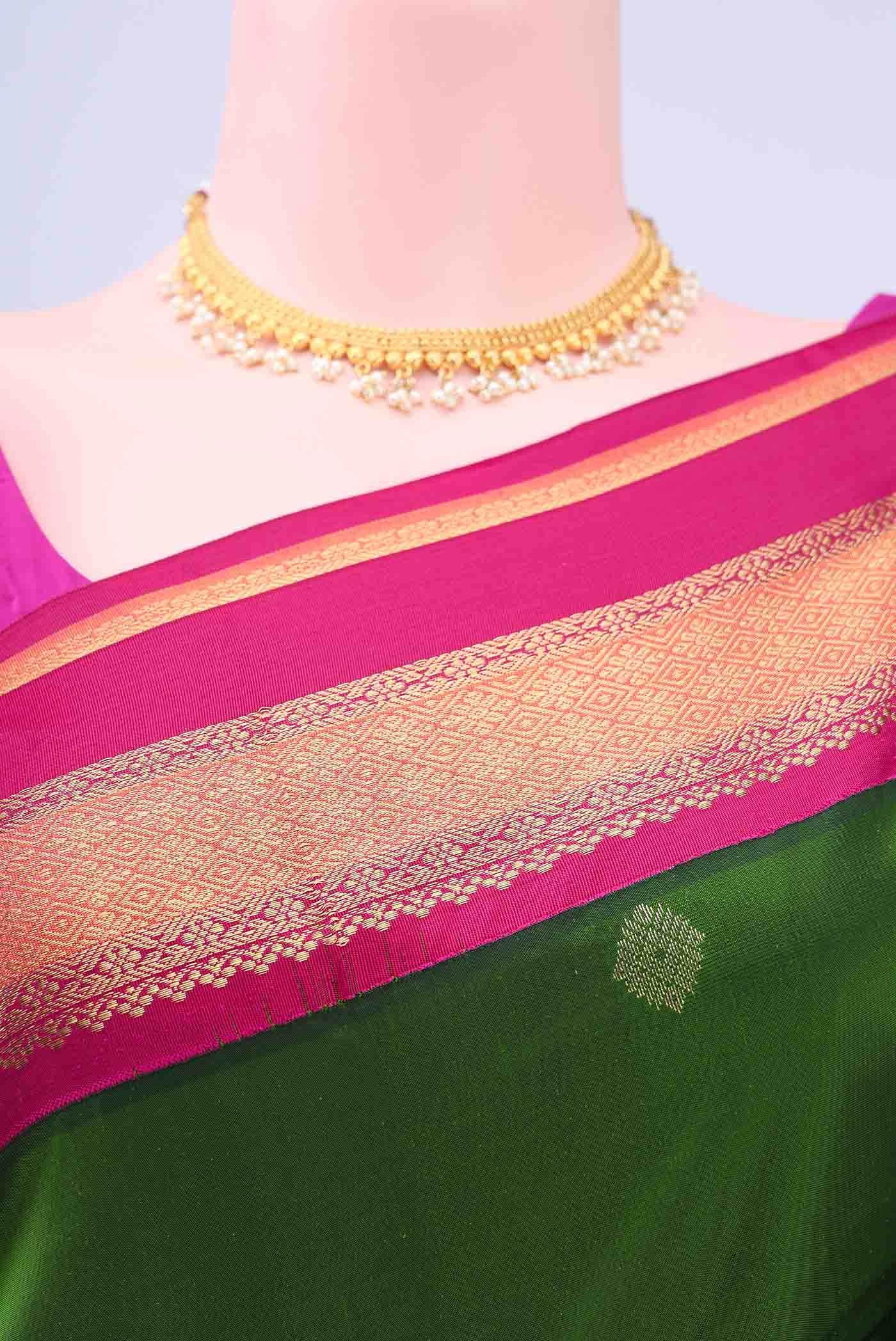 Green Blended Bangalore Silk - kadyal Saree