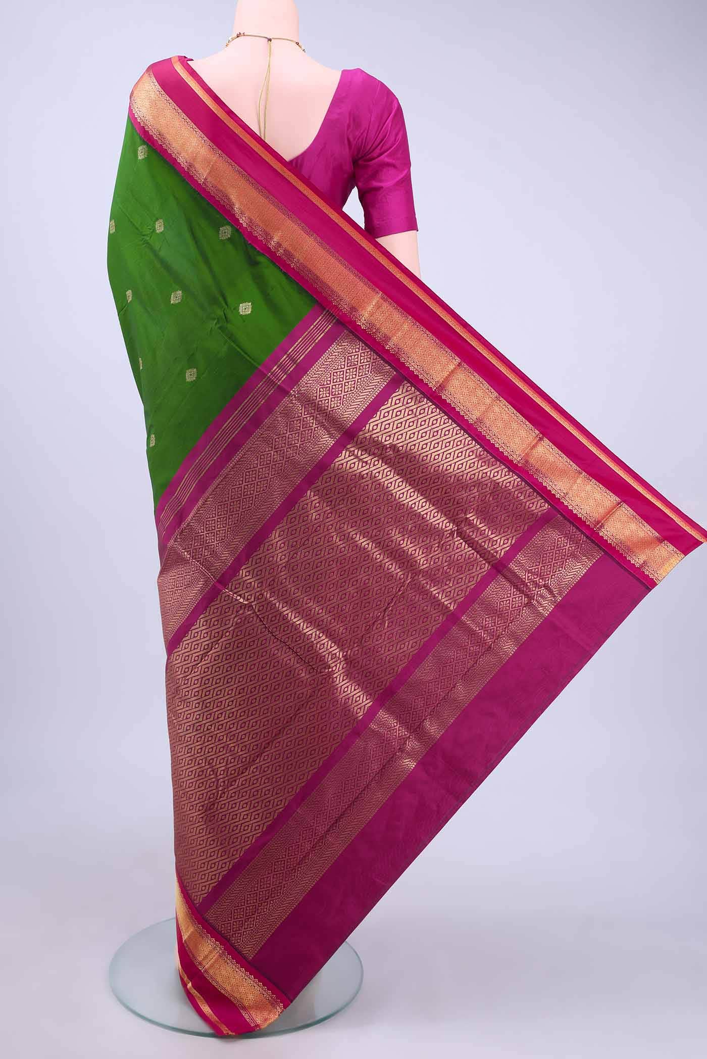 Green Blended Bangalore Silk - kadyal Saree