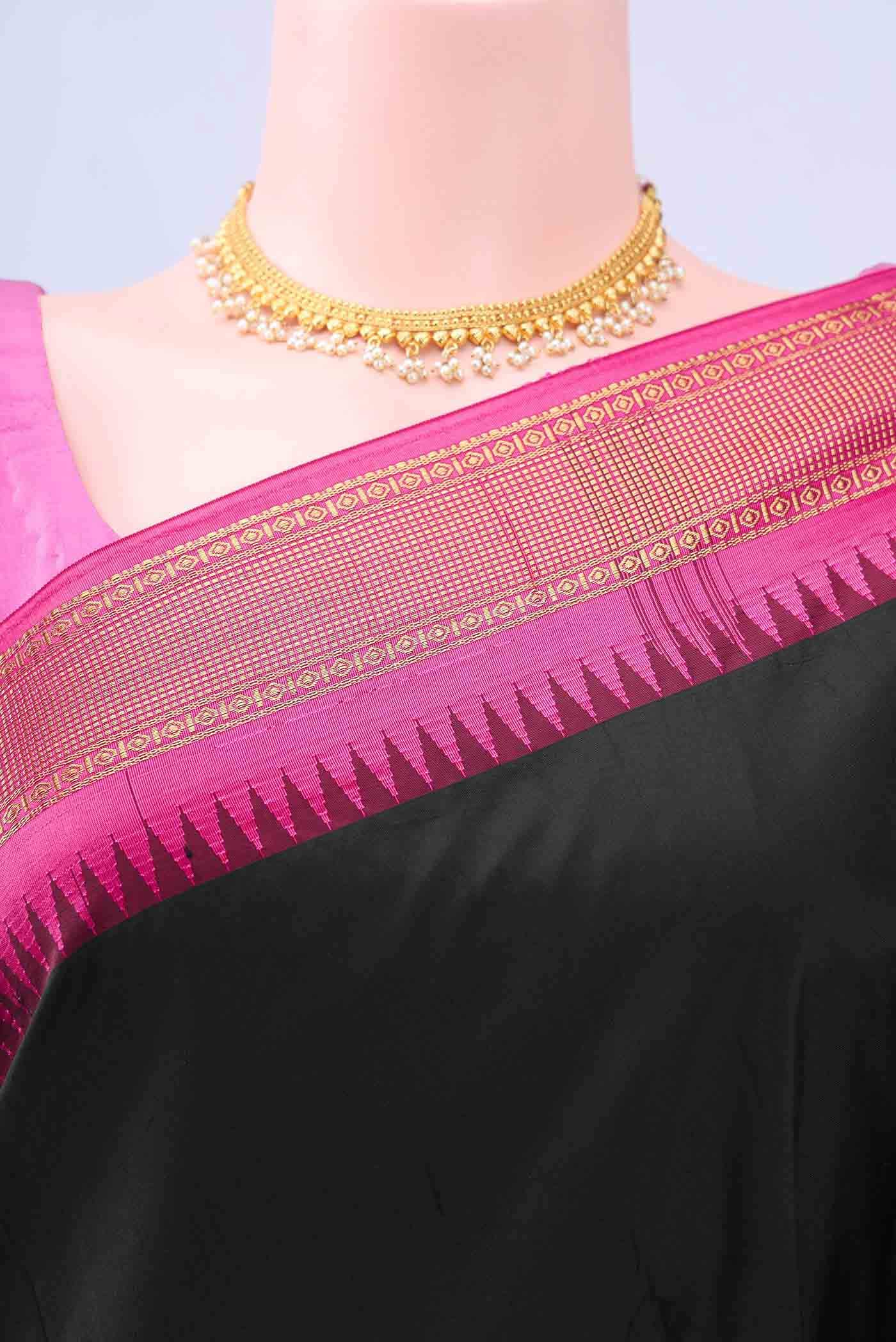Black Blended Bangalore Silk - kadyal Saree