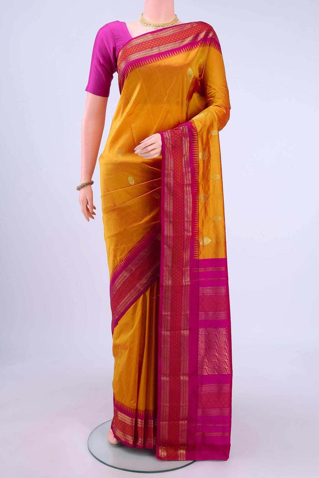 Green Blended Bangalore Silk - kadyal Saree