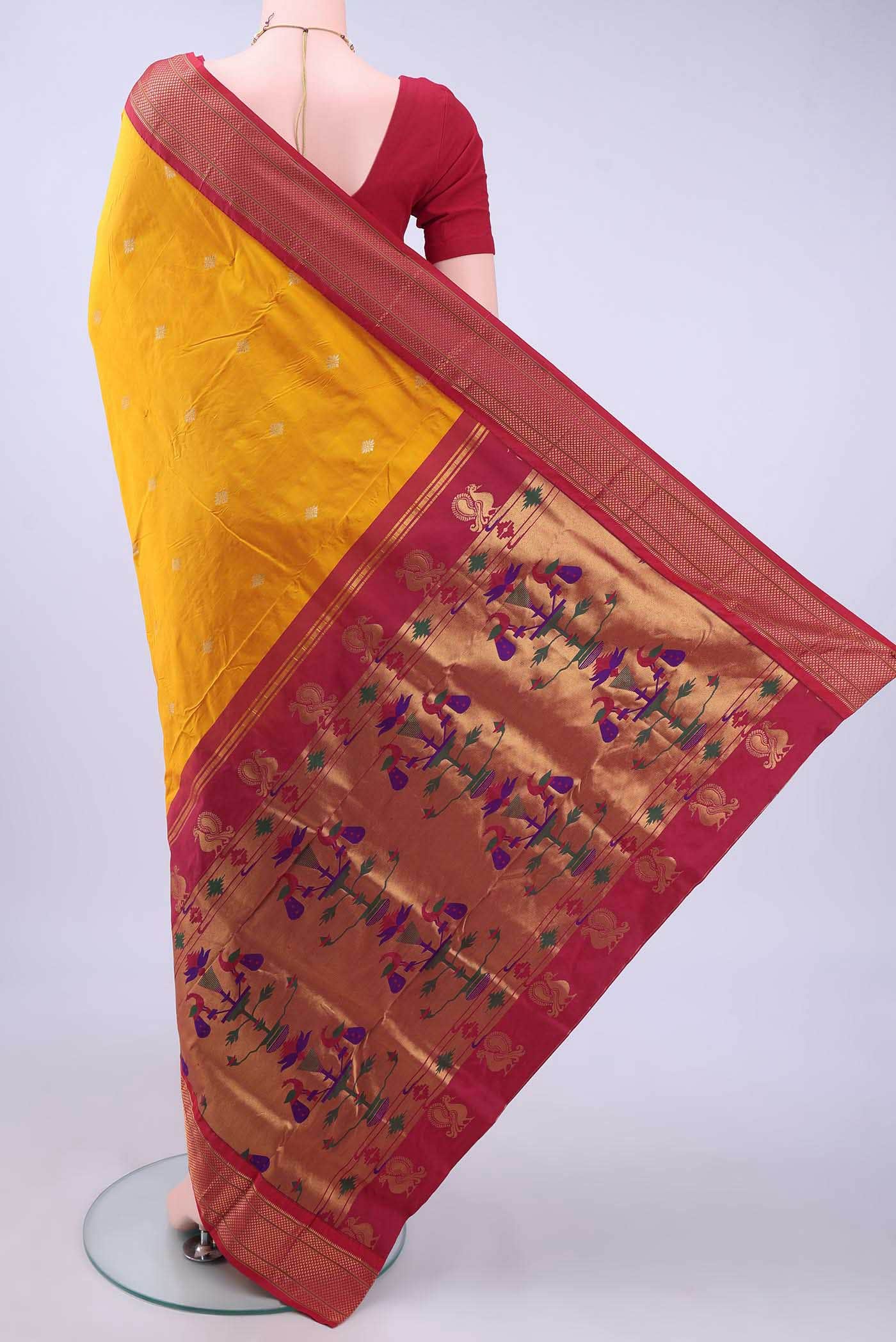 Yellow Blended Bangalore Silk - kadyal Saree