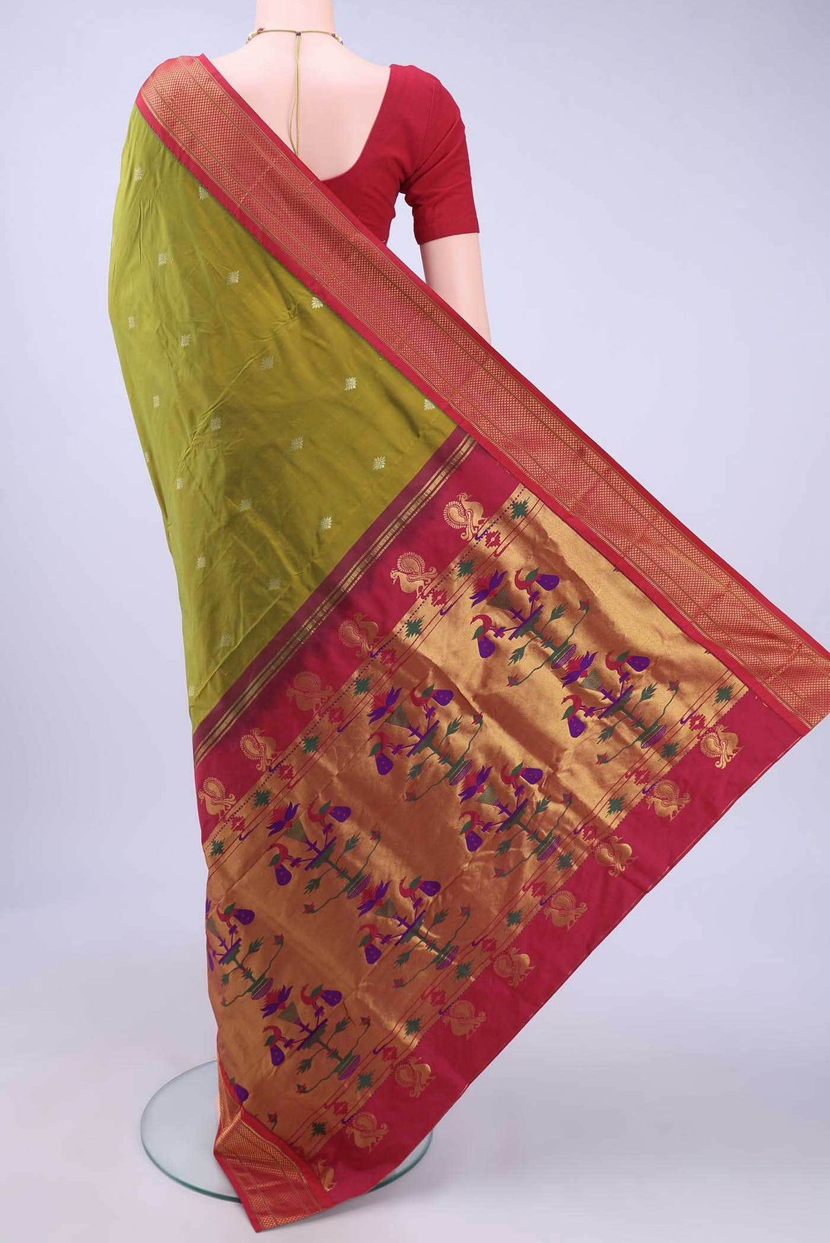 Light Green Blended Bangalore Silk - kadyal Saree