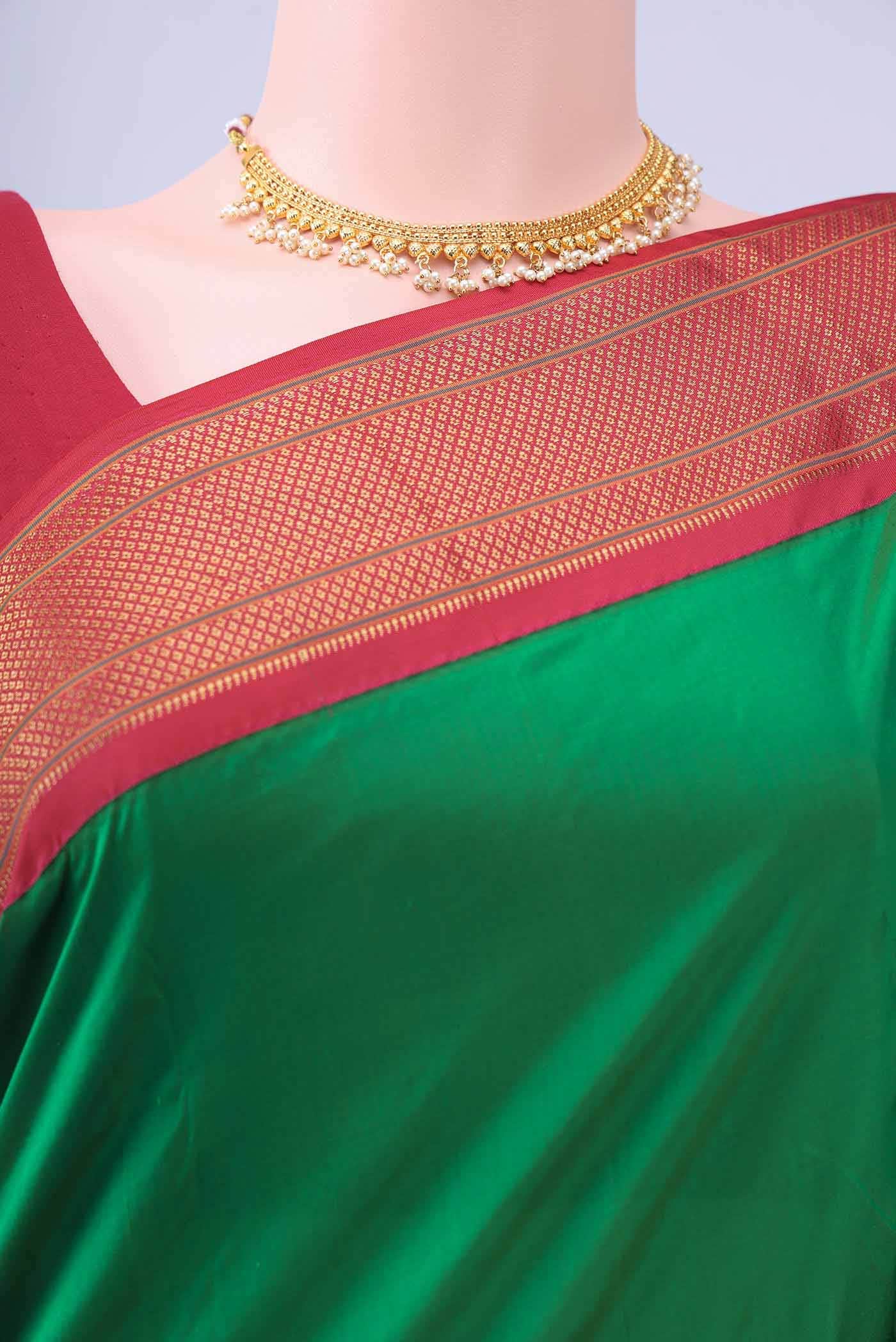 Green Blended Bangalore Silk - kadyal Saree