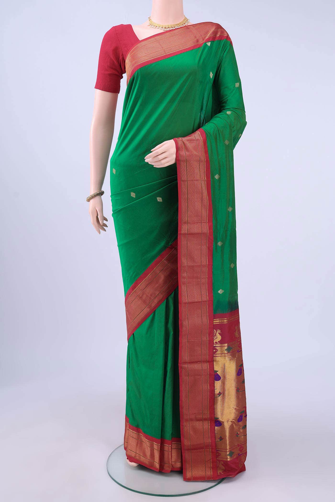 Green Blended Bangalore Silk - kadyal Saree