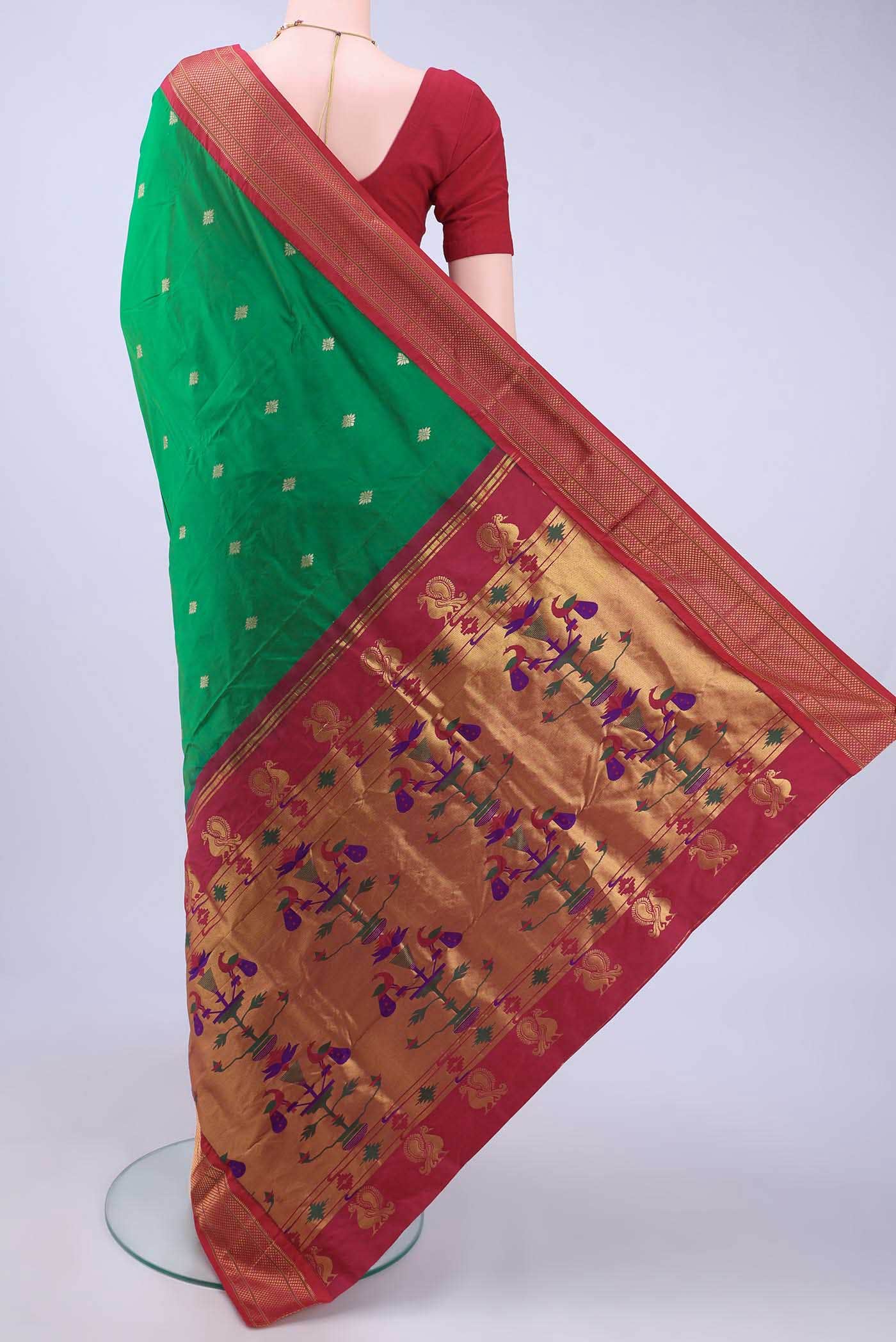 Green Blended Bangalore Silk - kadyal Saree