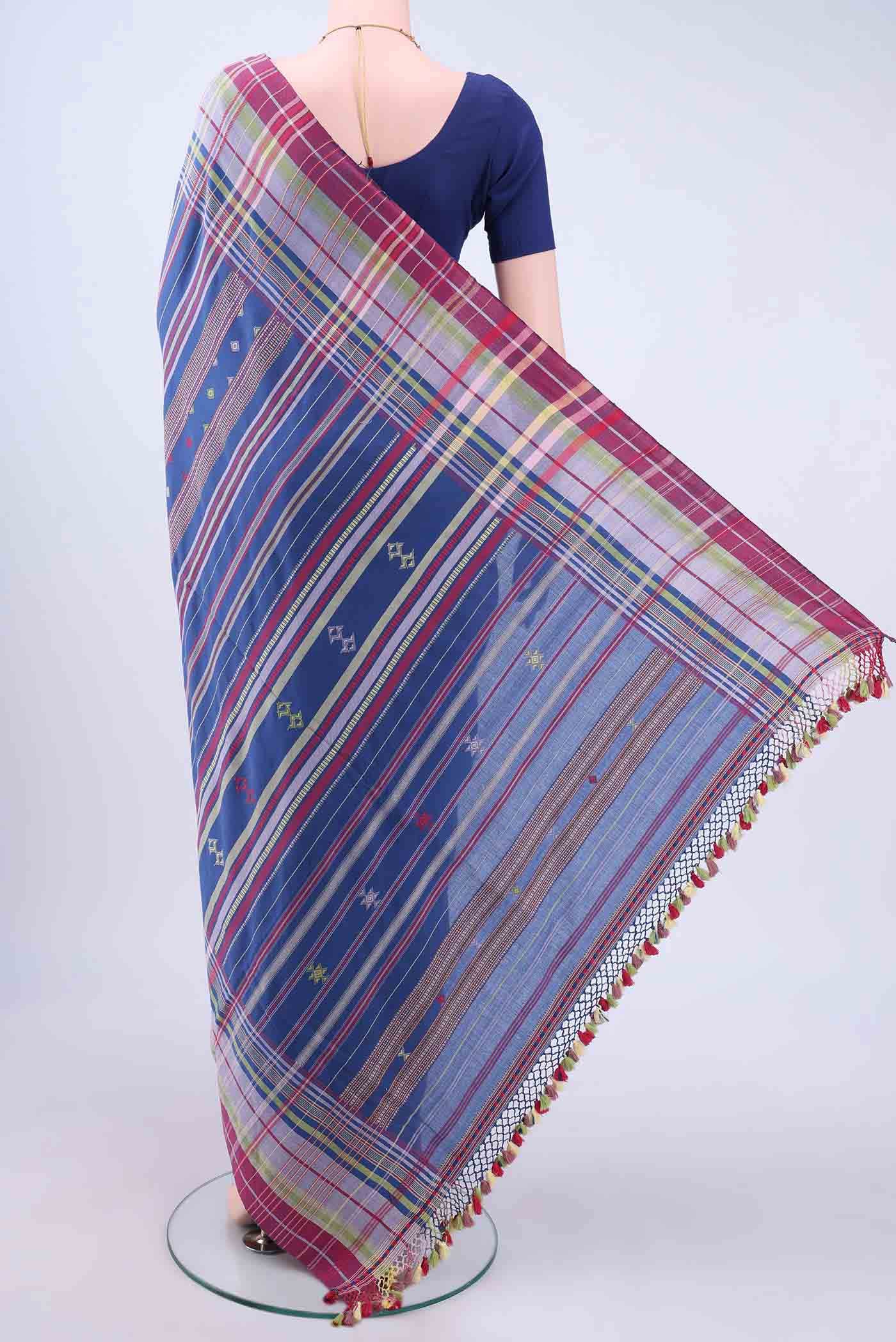 Light Magenta Khadi Cotton Saree