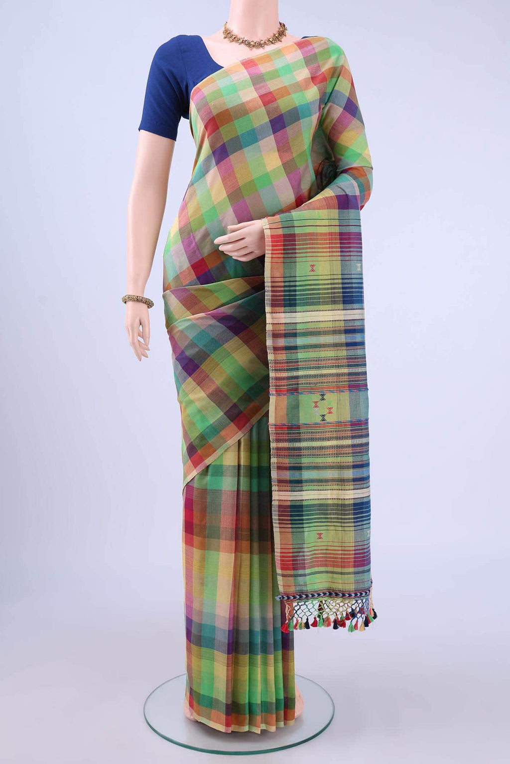 Multi Khadi Cotton Saree