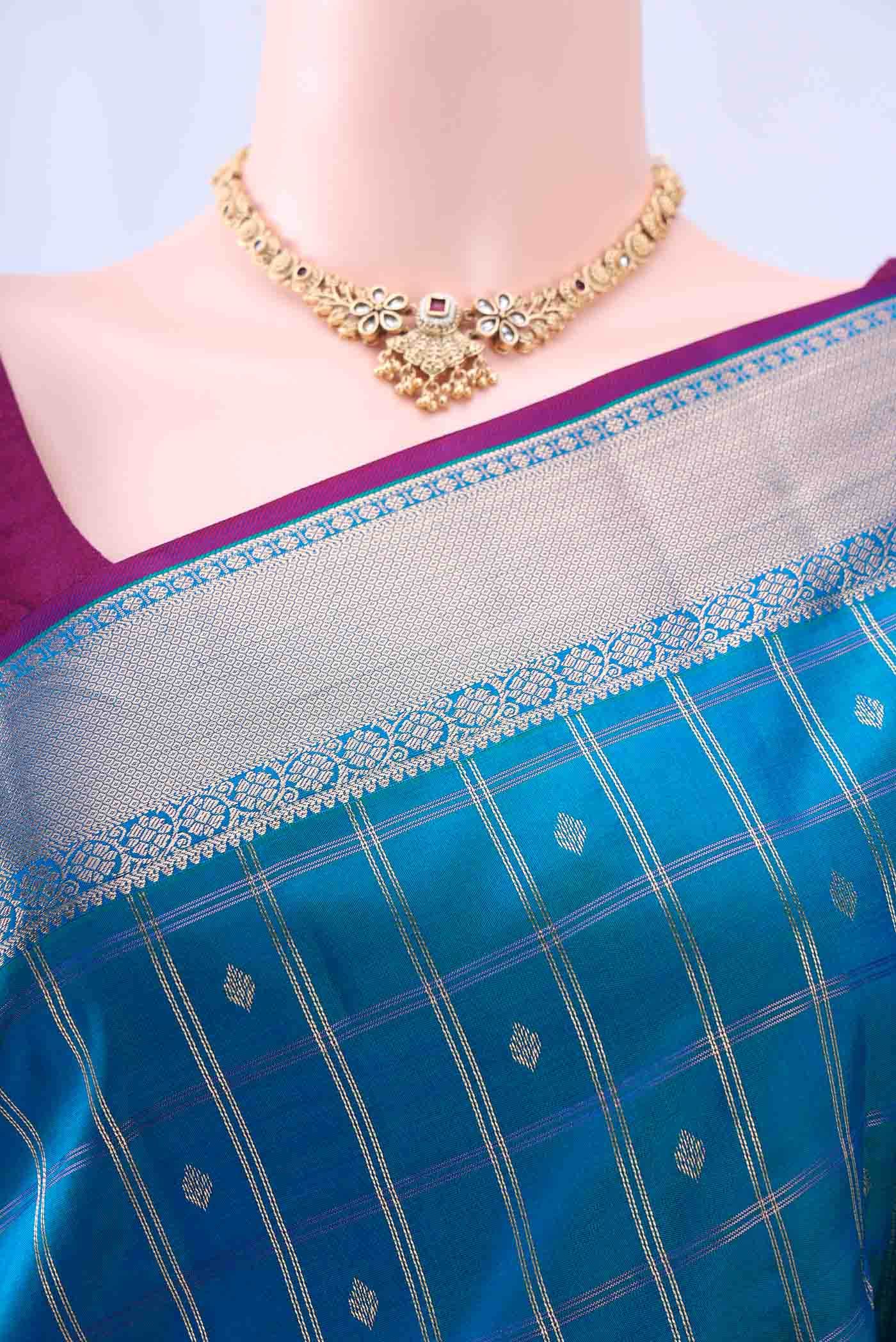 Blue Nangavalli Silk [ Salem ] Saree