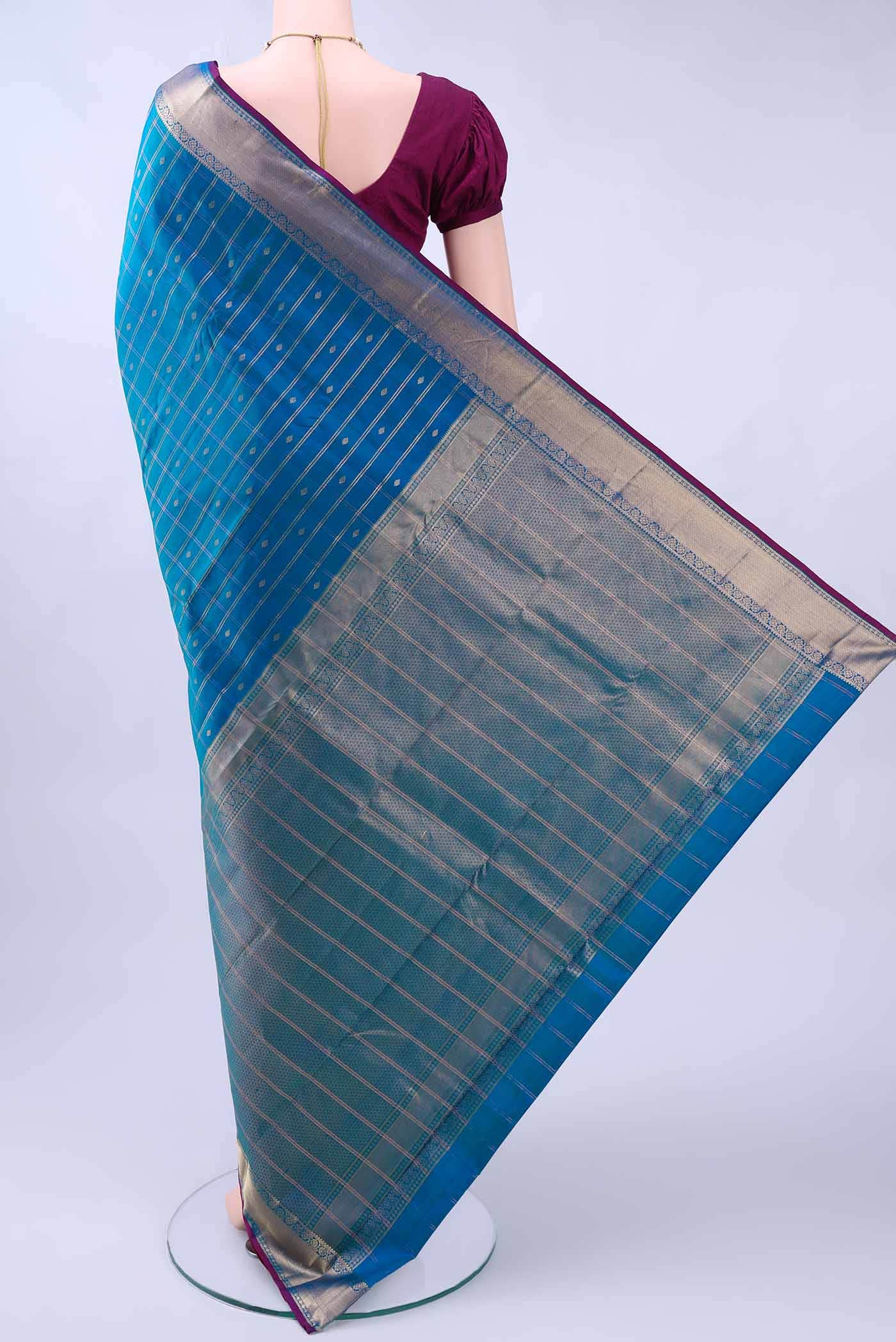 Blue Nangavalli Silk [ Salem ] Saree