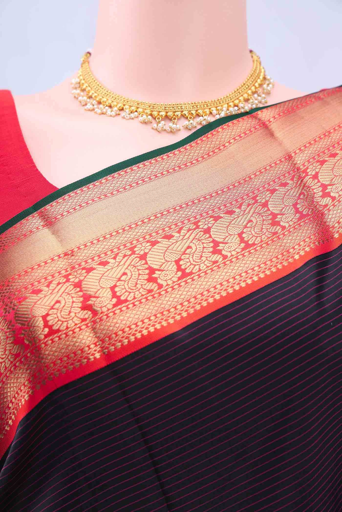 Black Kanchipuram Saree