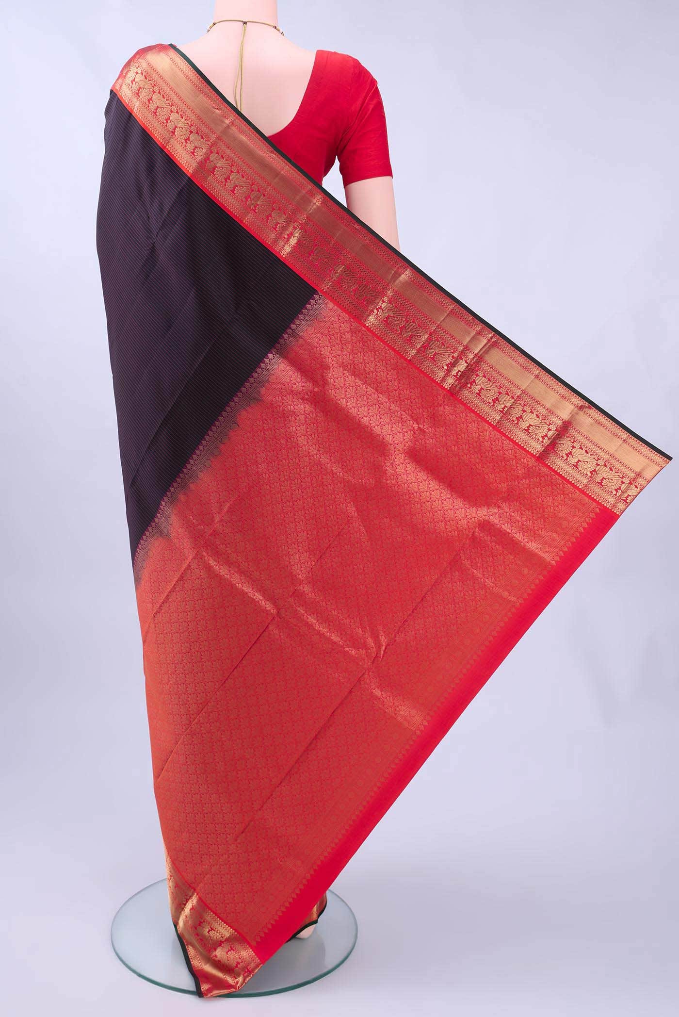 Black Kanchipuram Saree
