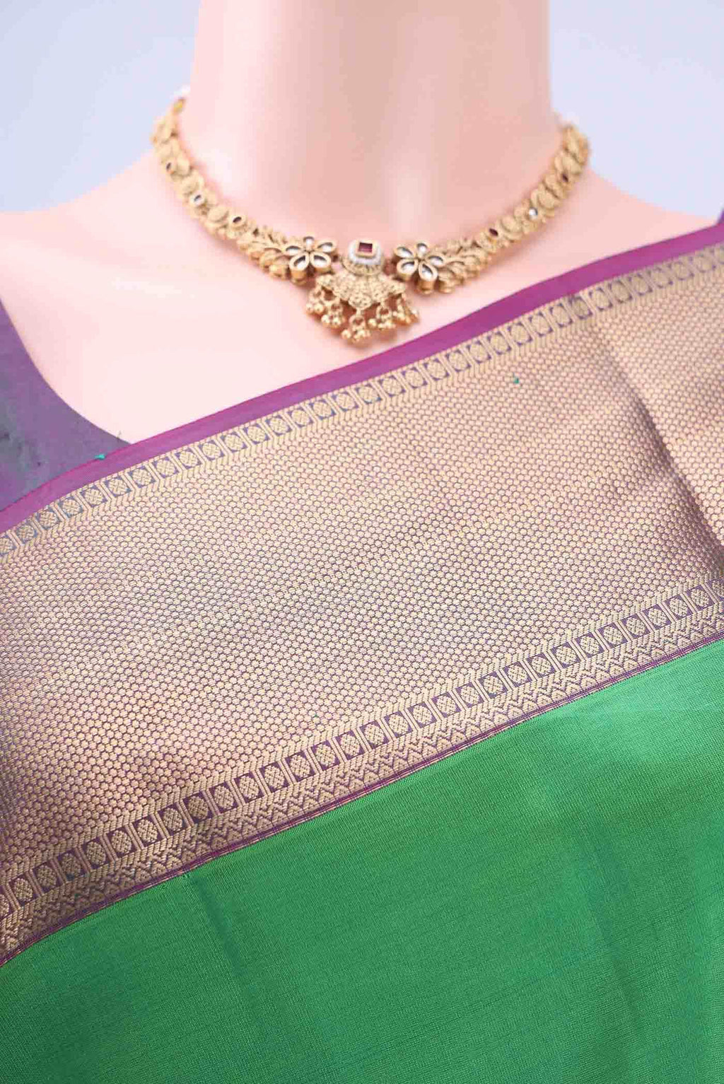 Green Dual Tone Nangavalli Silk [ Salem ] Saree