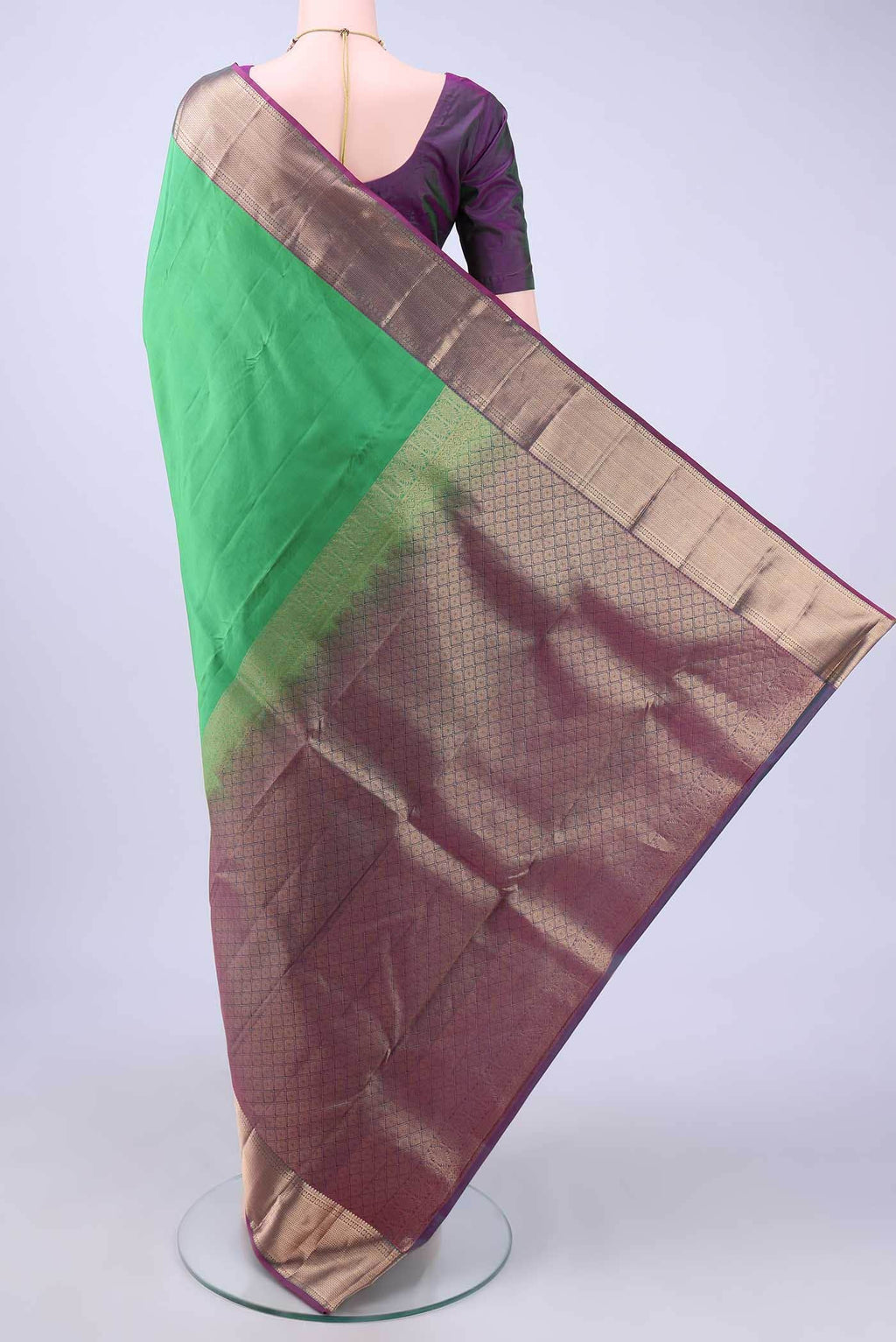 Green Dual Tone Nangavalli Silk [ Salem ] Saree