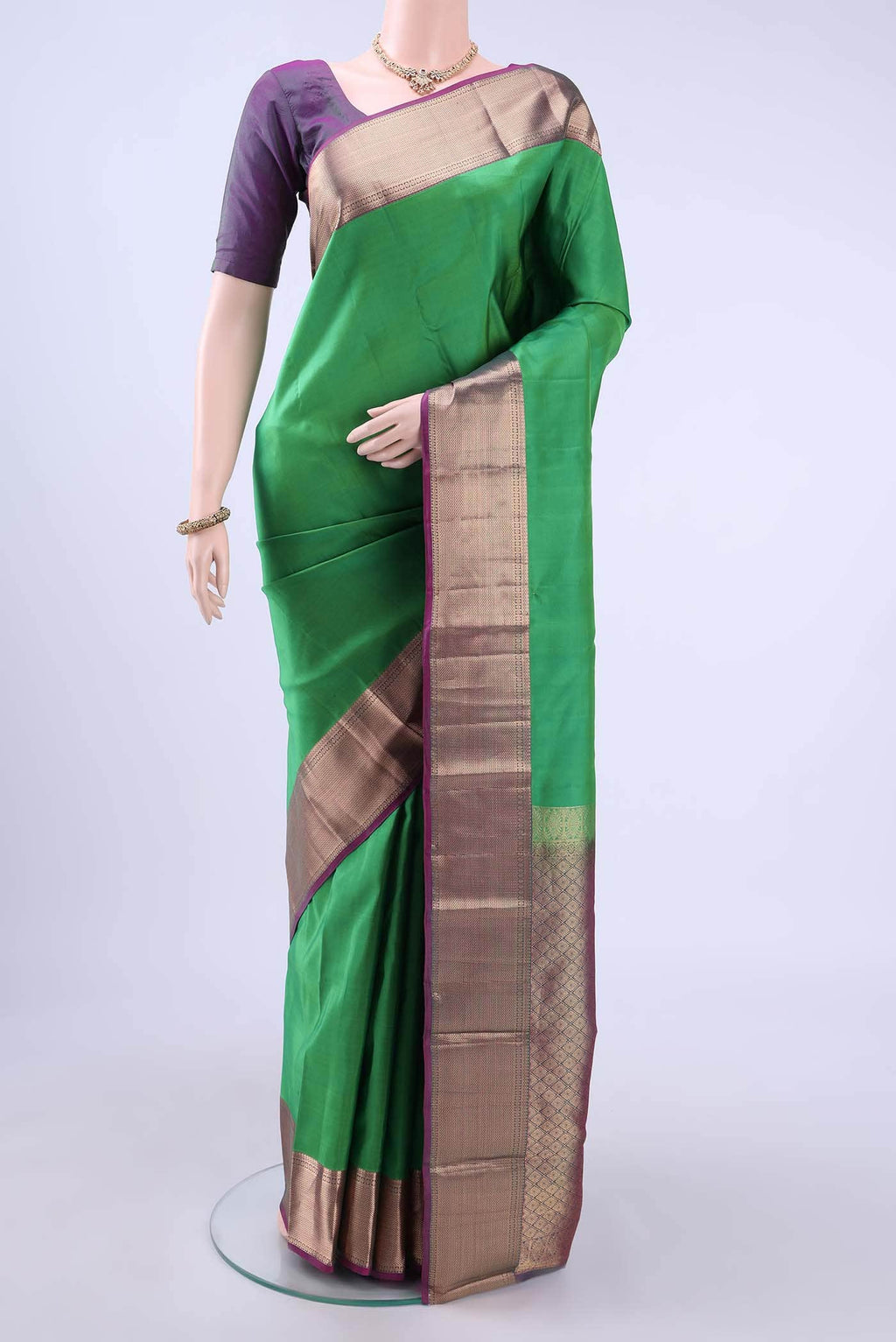 Green Dual Tone Nangavalli Silk [ Salem ] Saree