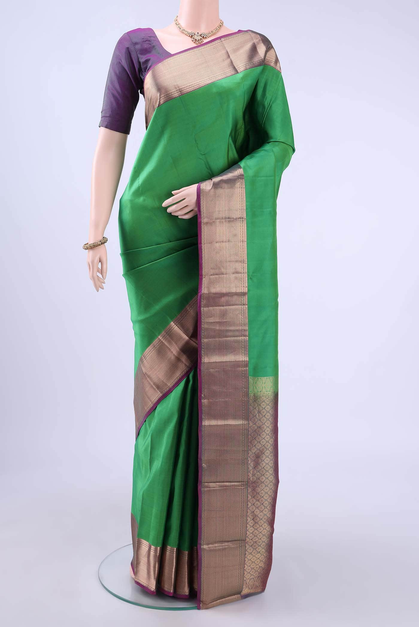 Green Dual Tone Nangavalli Silk [ Salem ] Saree
