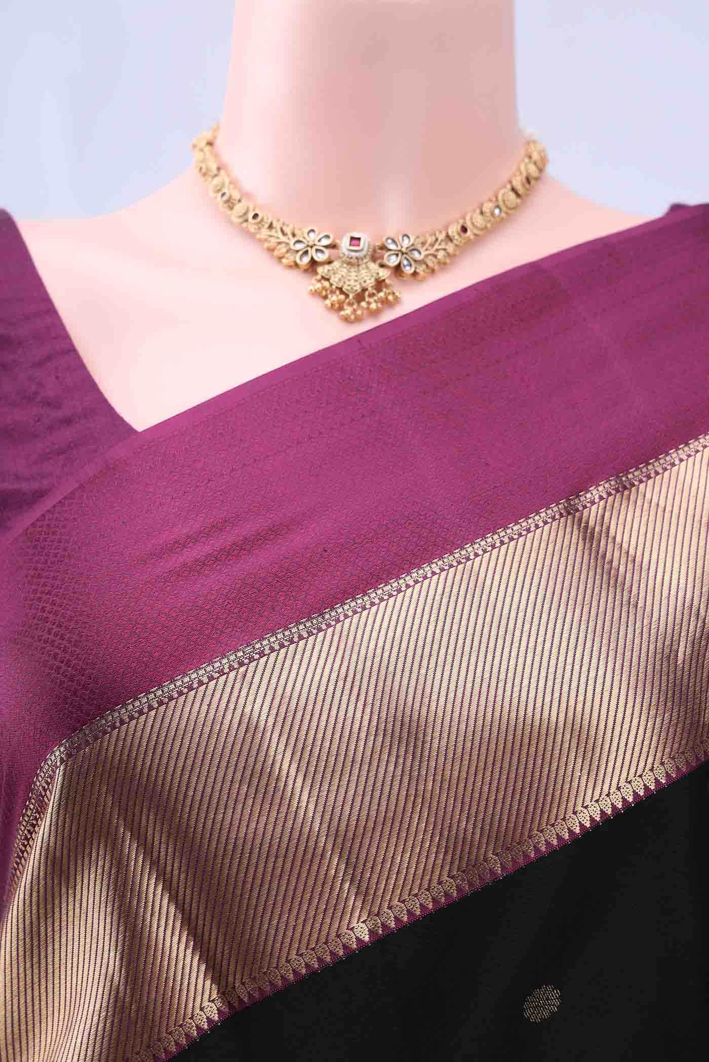 Black Nangavalli Silk [ Salem ] Saree