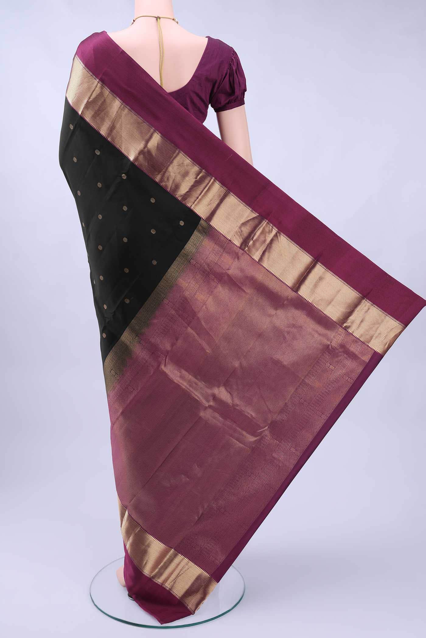 Black Nangavalli Silk [ Salem ] Saree