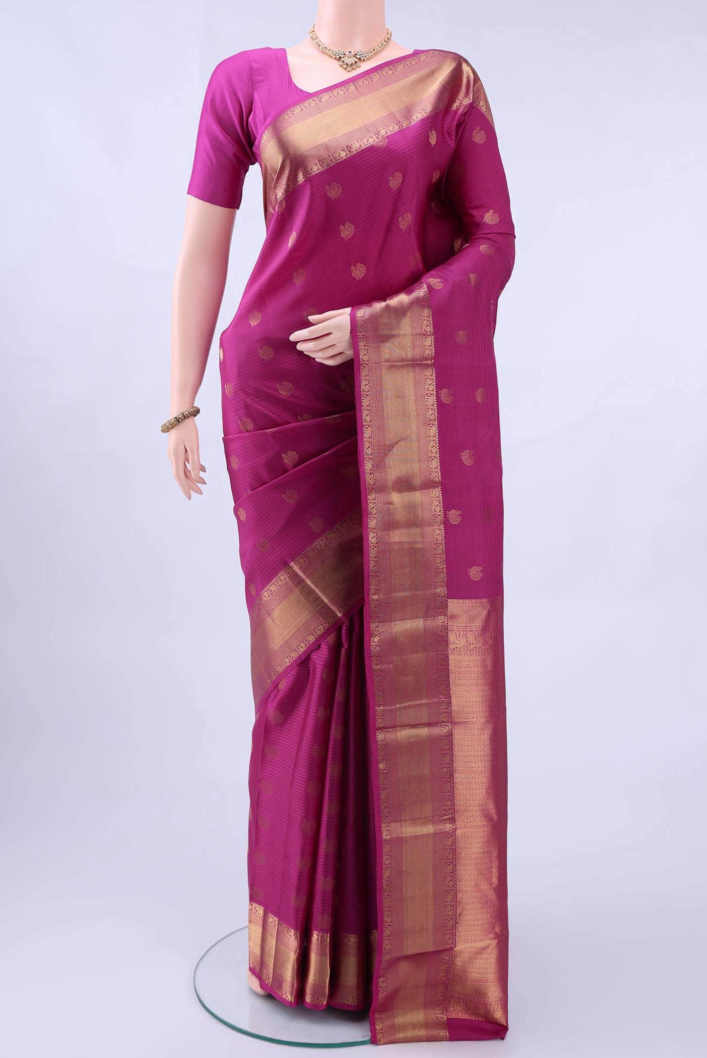 Rani Pink Nangavalli Silk [ Salem ] Saree