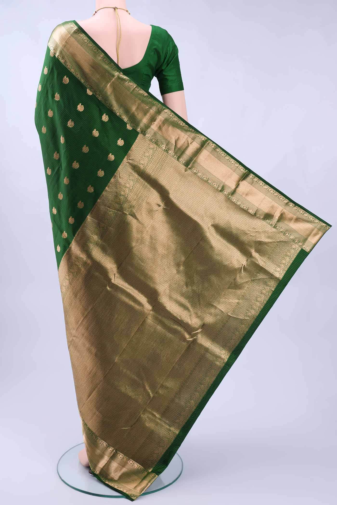 Bottle Green Nangavalli Silk [ Salem ] Saree