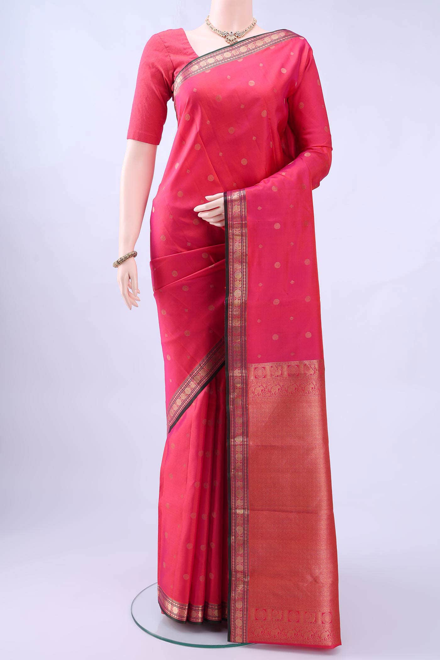 Imperial Pink Nangavalli Silk [ Salem ] Saree
