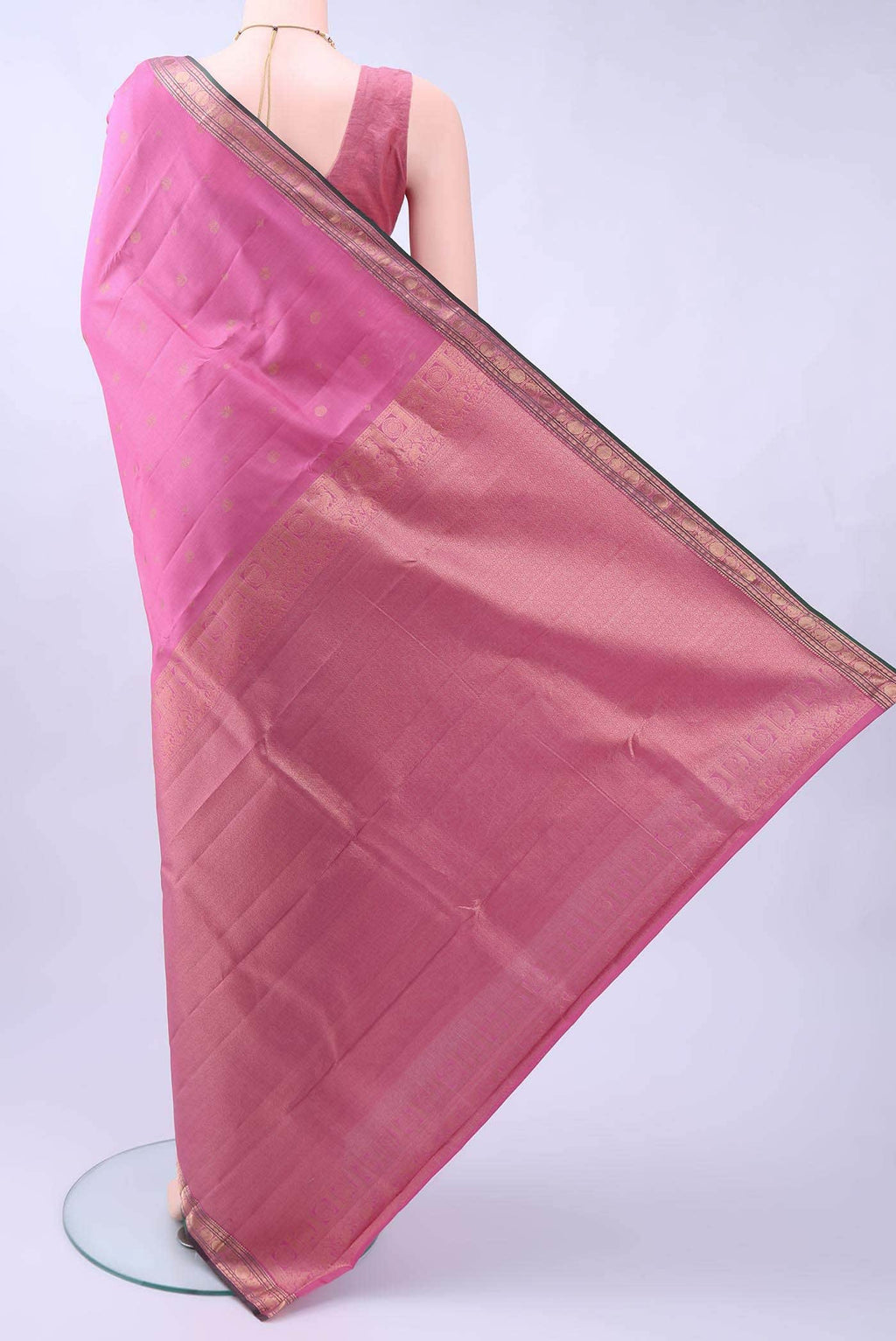 Rose pink Nangavalli Silk [ Salem ] Saree