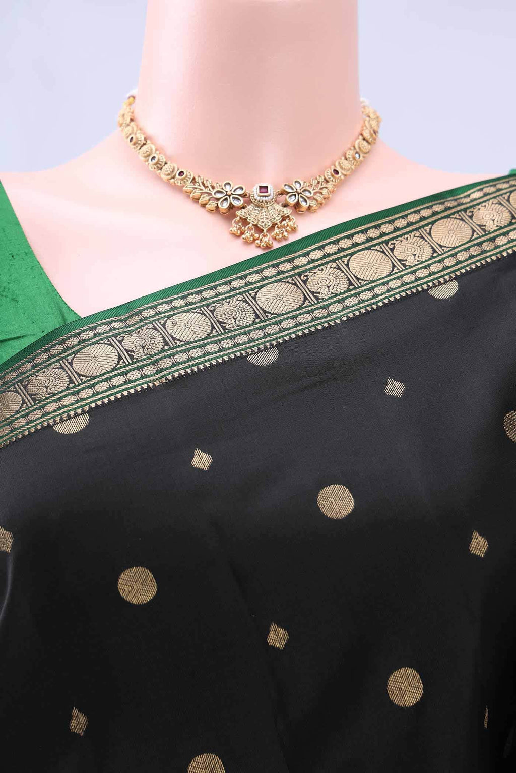 Black Nangavalli Silk [ Salem ] Saree