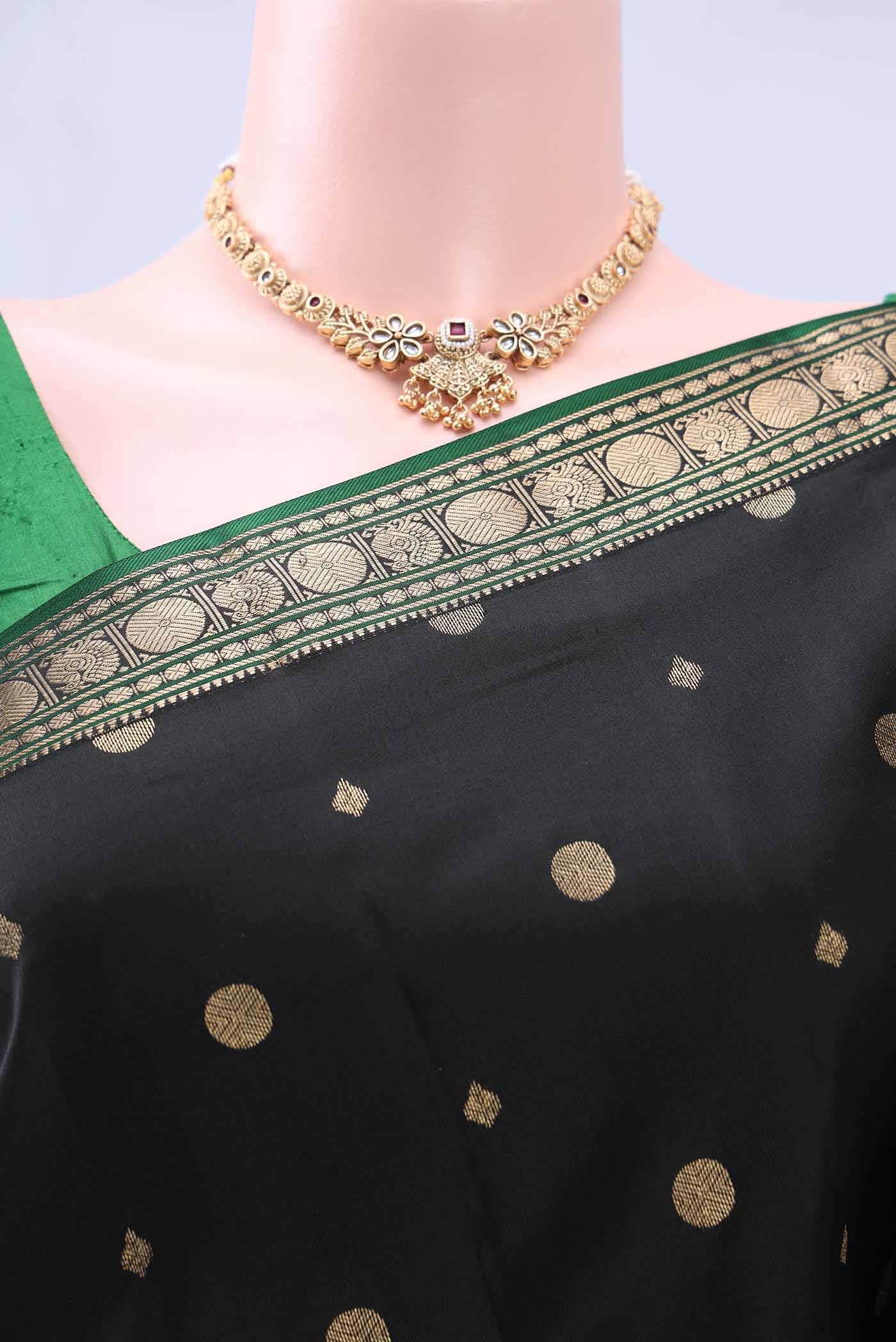 Black Nangavalli Silk [ Salem ] Saree