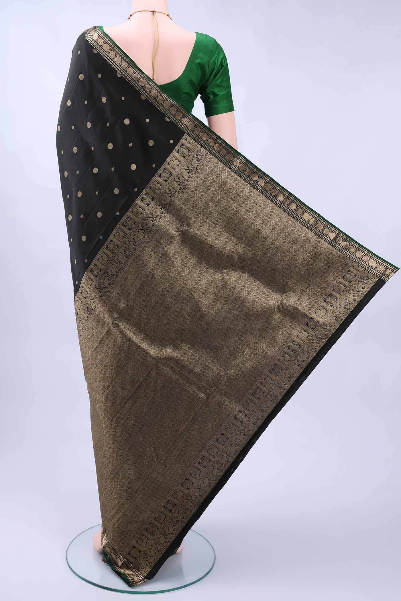 Black Nangavalli Silk [ Salem ] Saree