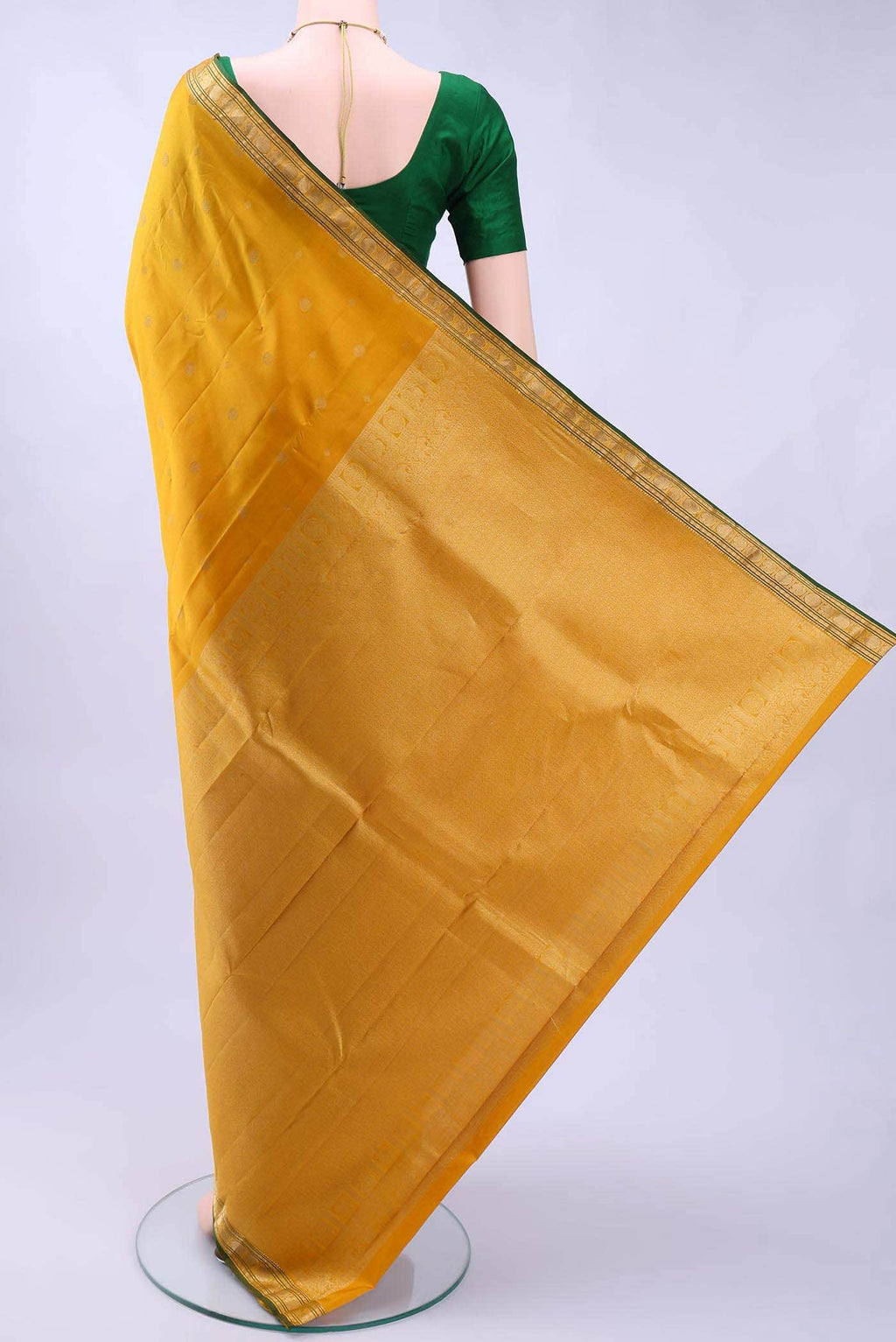 Mustard Nangavalli Silk [ Salem ] Saree