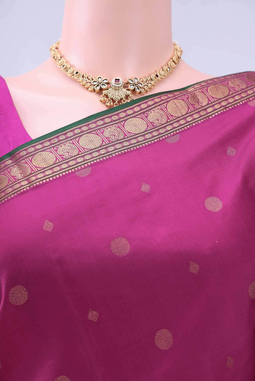 Magenta Nangavalli Silk [ Salem ] Saree