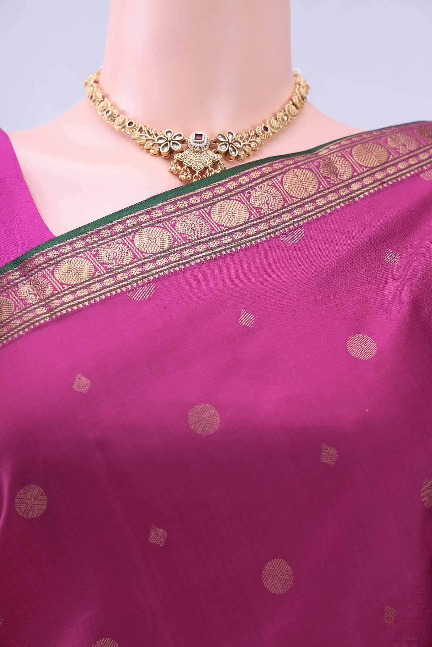 Magenta Nangavalli Silk [ Salem ] Saree