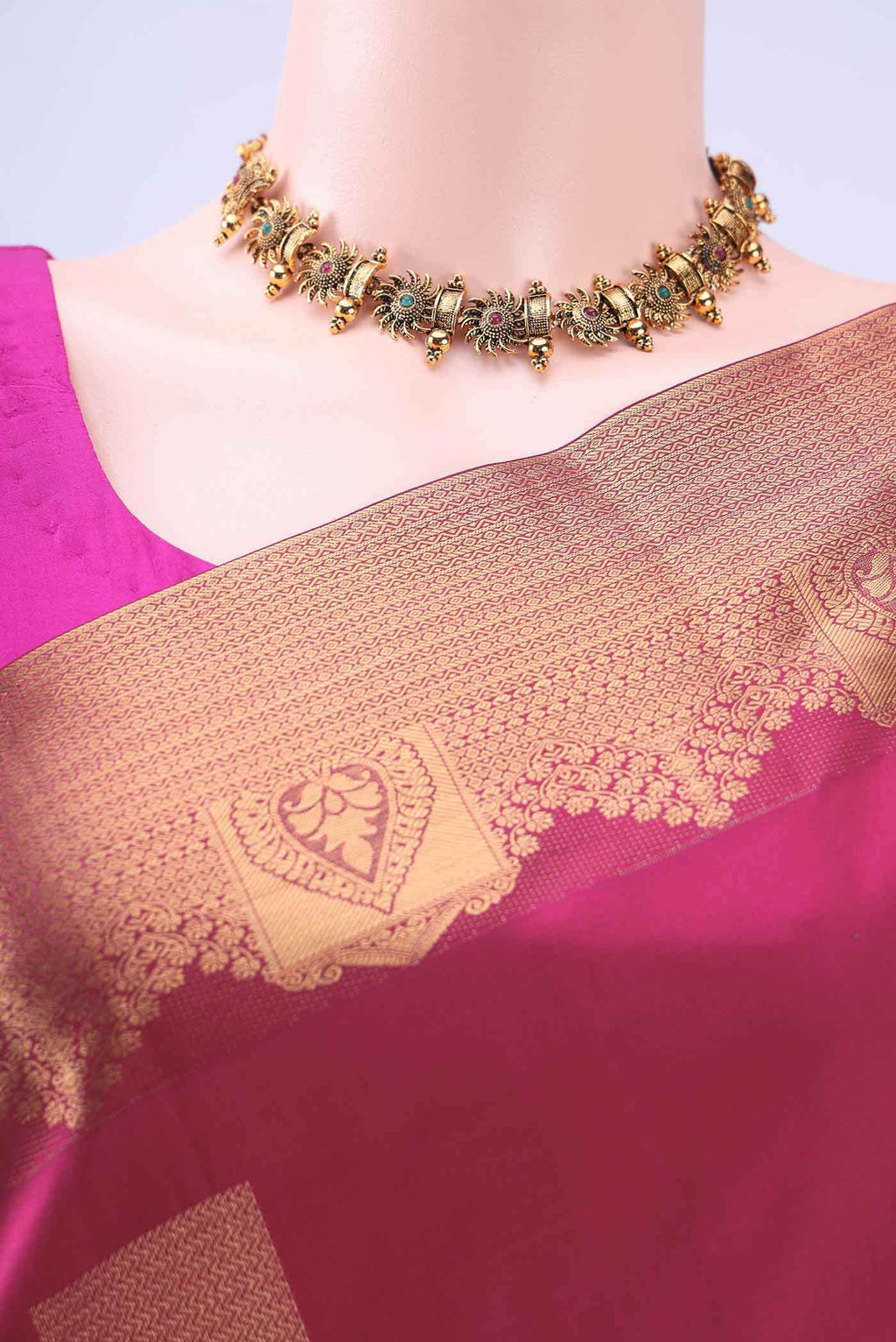 Dark Pink Nangavalli Silk [ Salem ] Saree