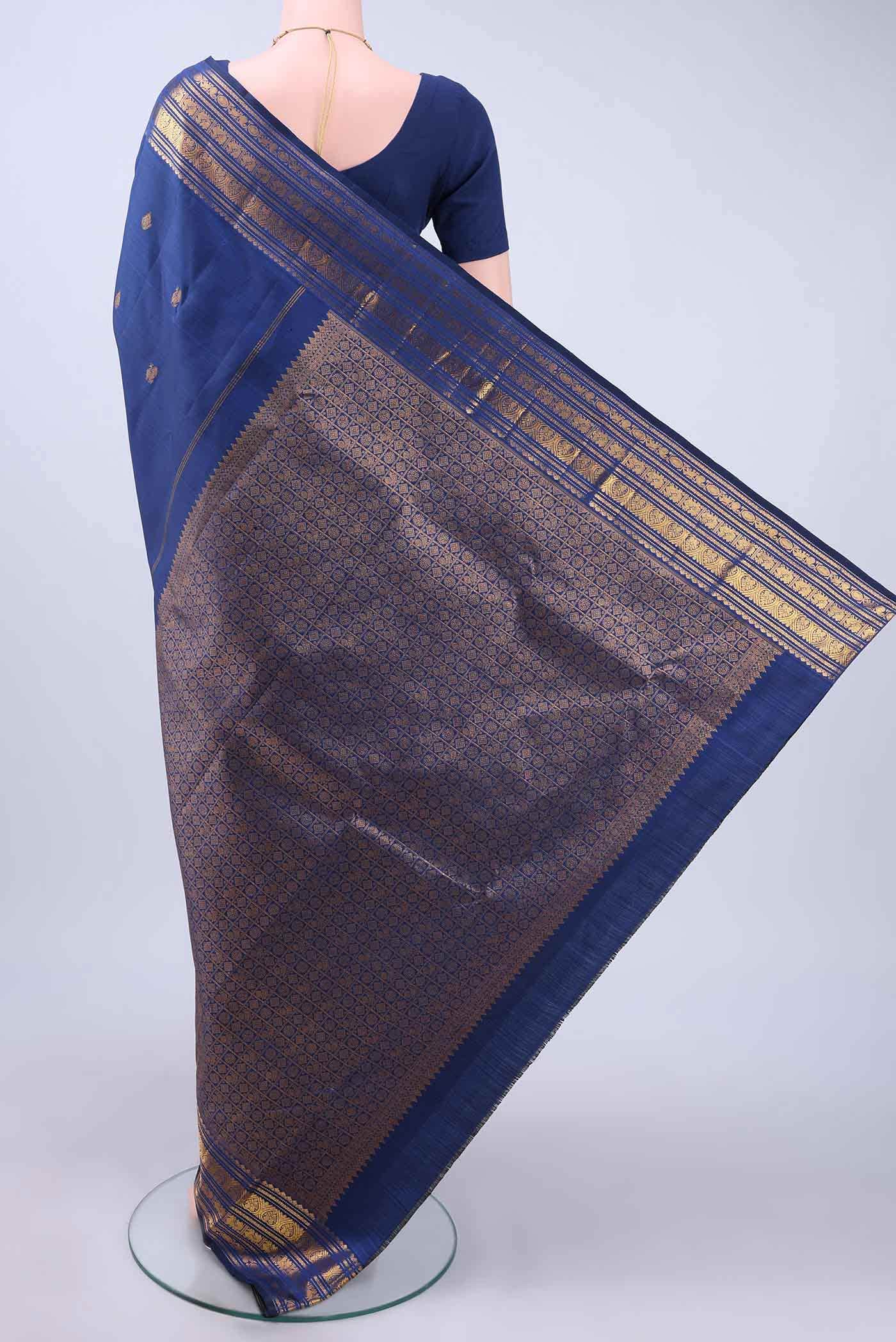 Navy Blue Kanchipuram Saree