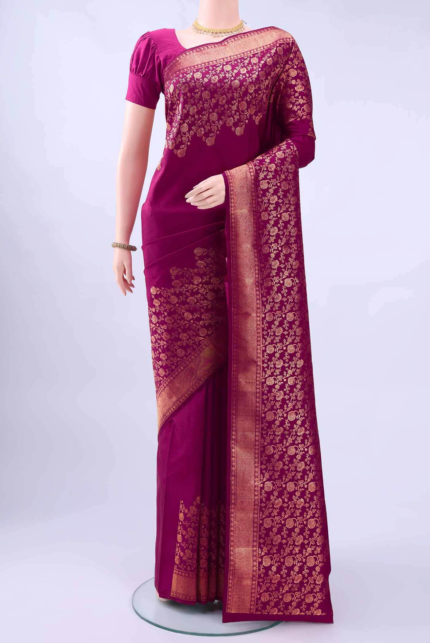 Magenta Kanchipuram Saree