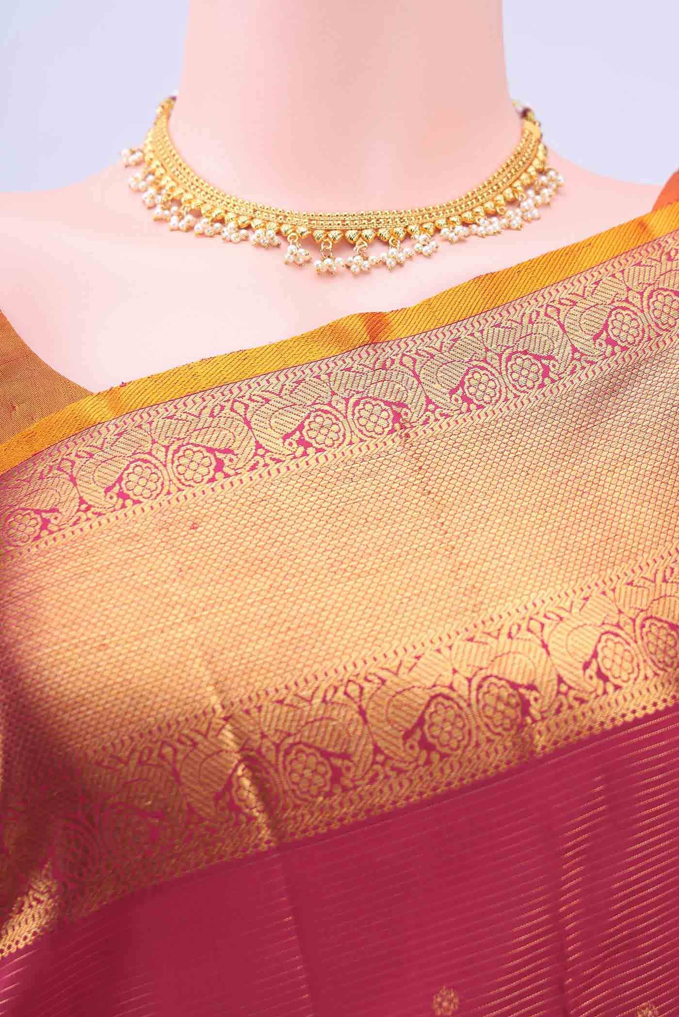 Dark Pink Kanchipuram Saree