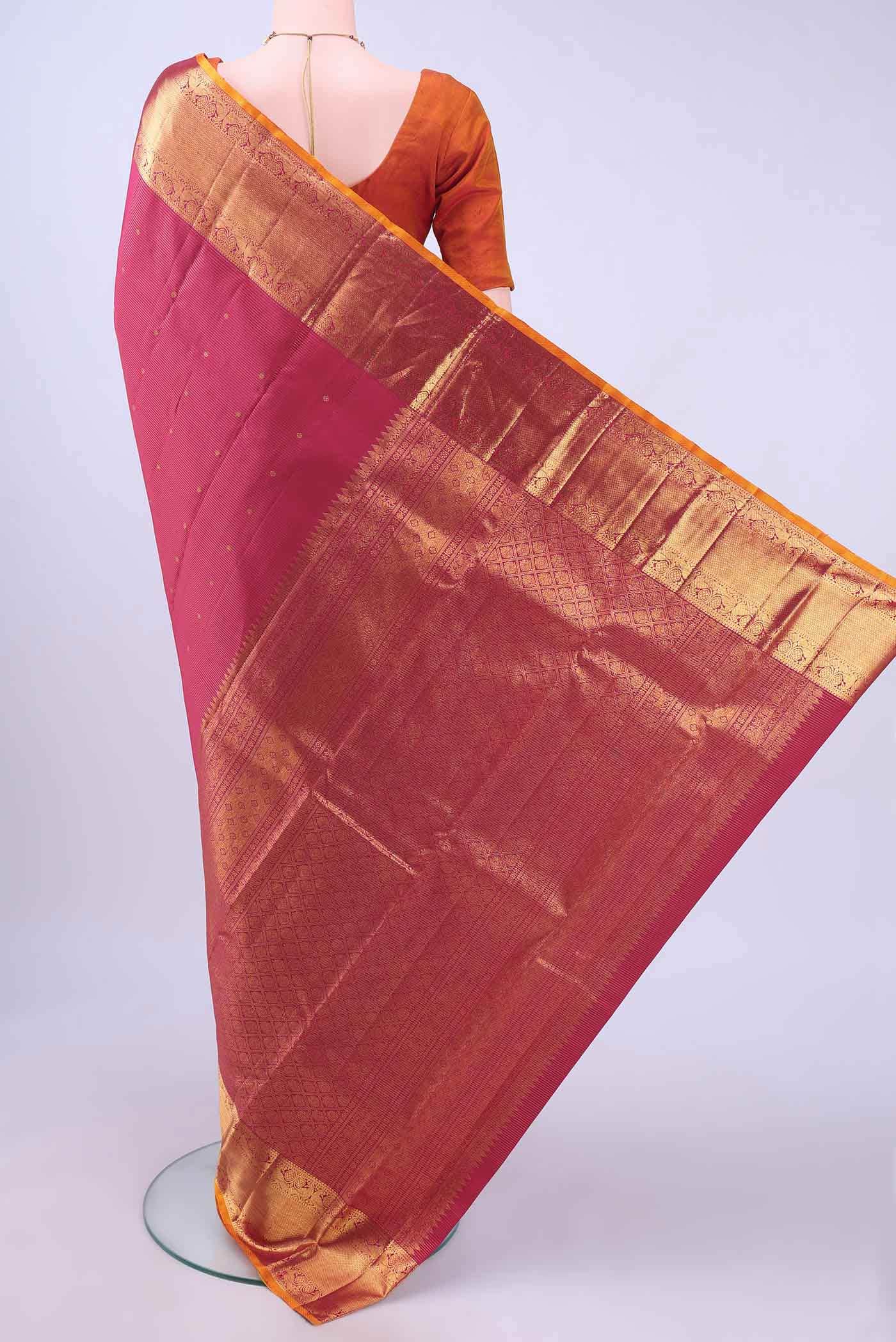 Dark Pink Kanchipuram Saree