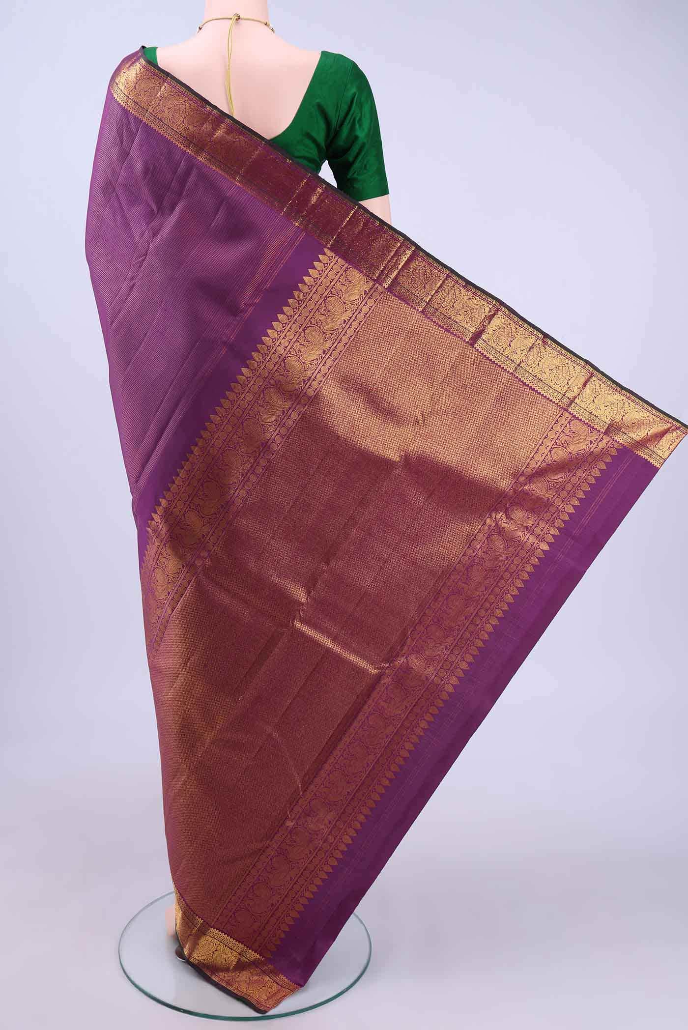 Purple Kanchipuram Silk Saree