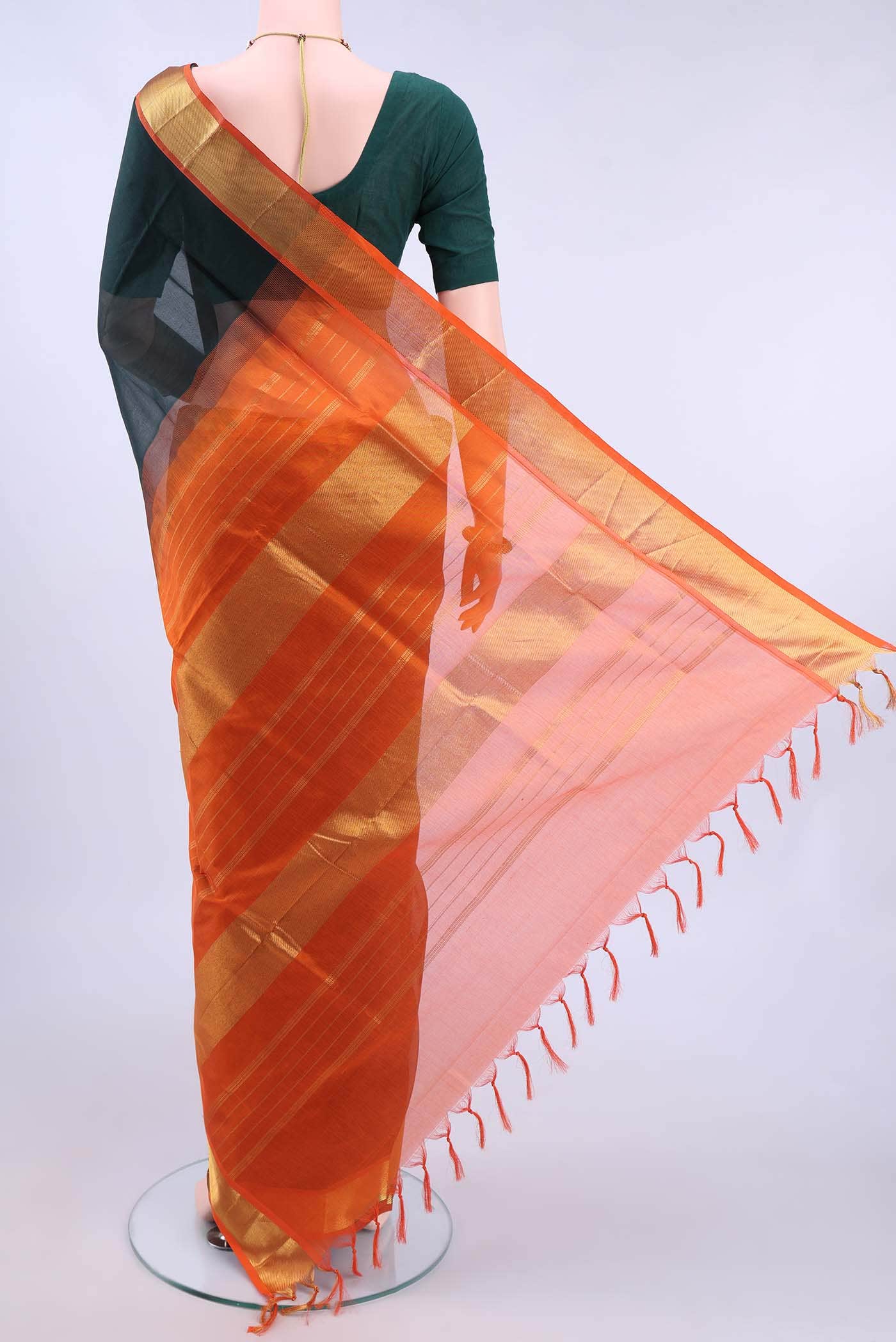 Bottle Green Coimbatore Silk Cotton Saree