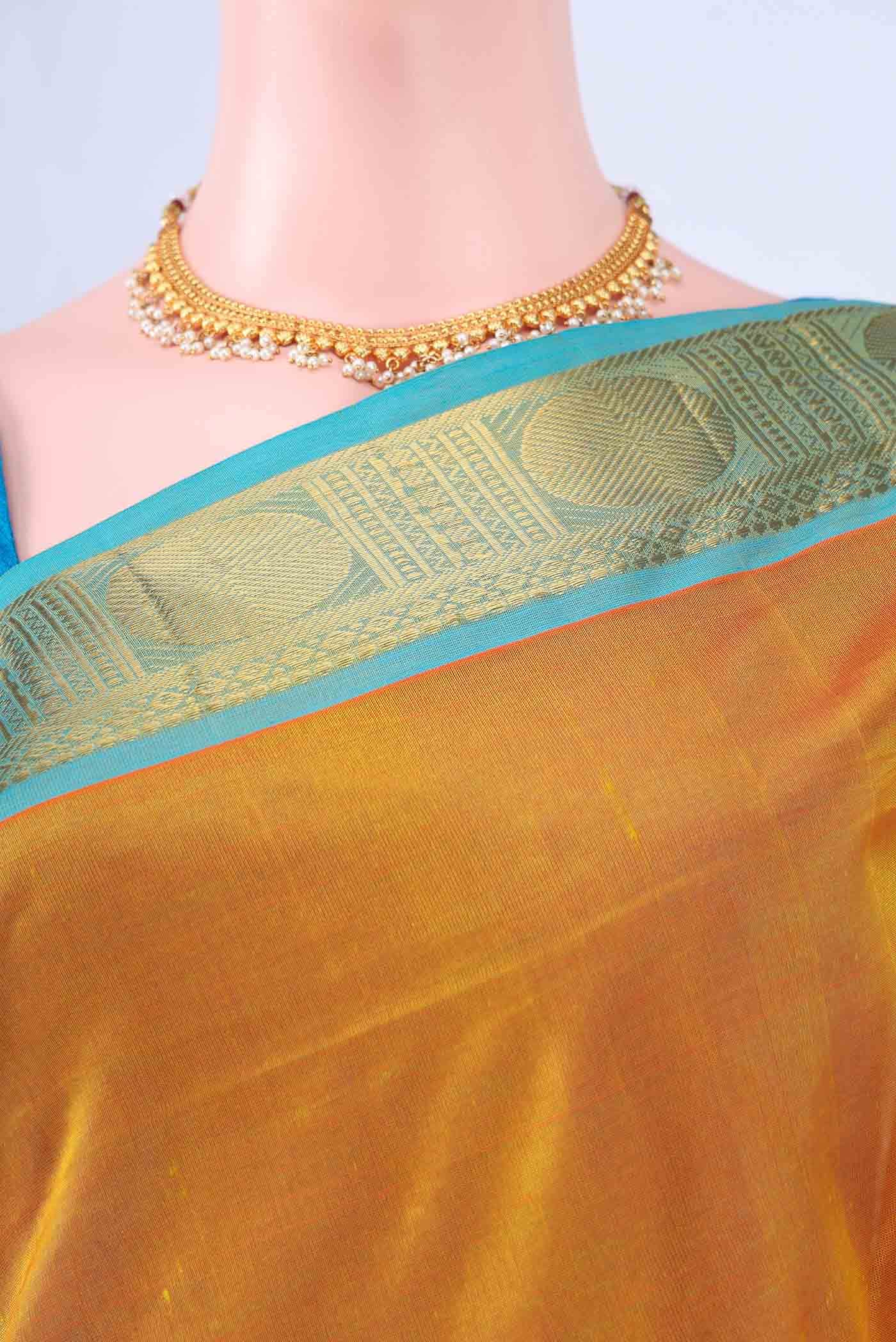 Yellow Coimbatore Silk Cotton Saree