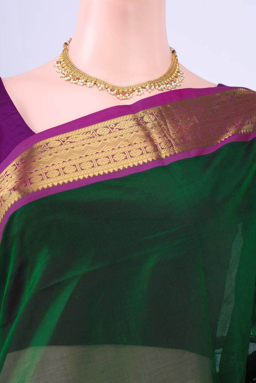 Bottle Green Coimbatore Silk Cotton Saree