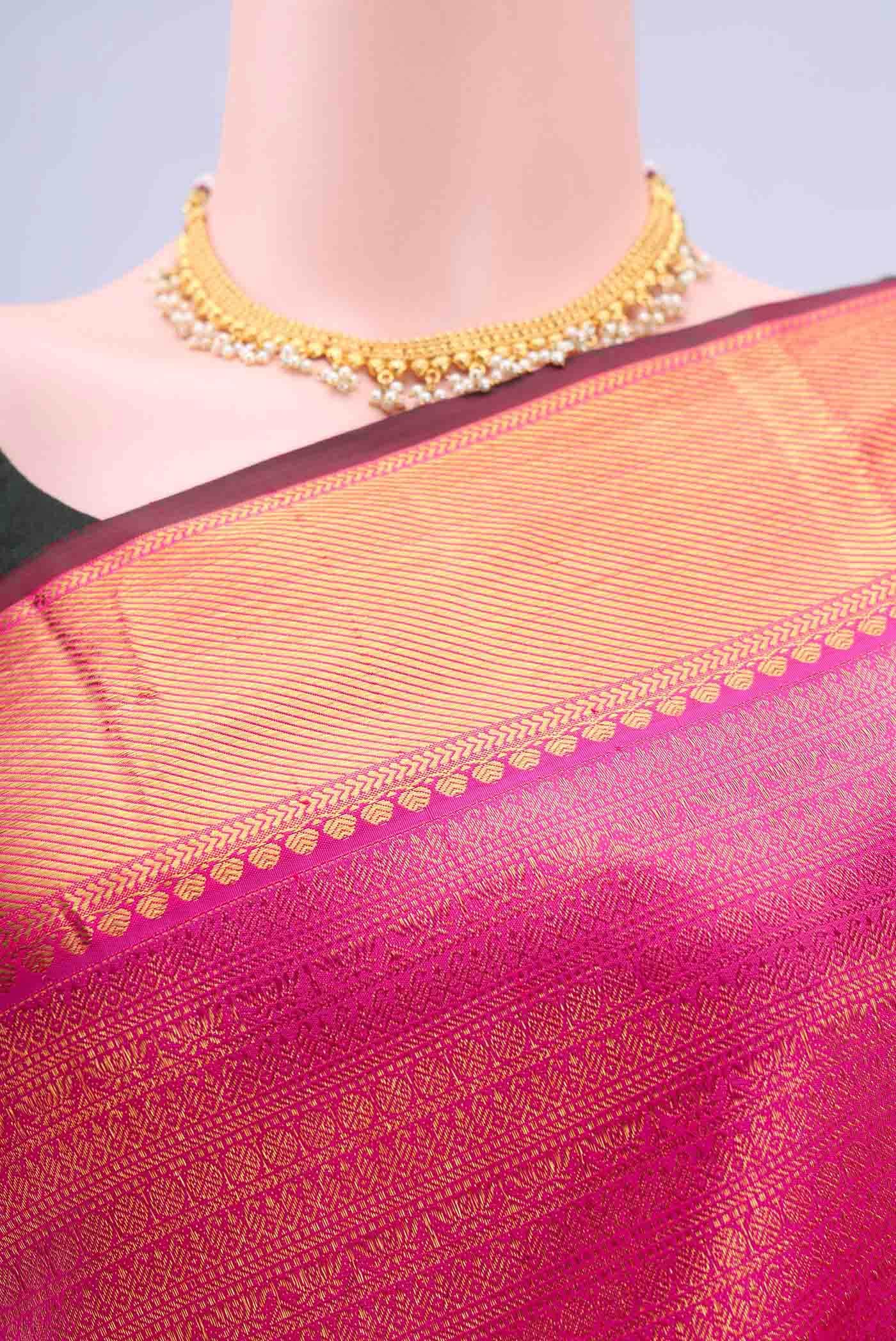 Rani Pink Kanchipuram Saree