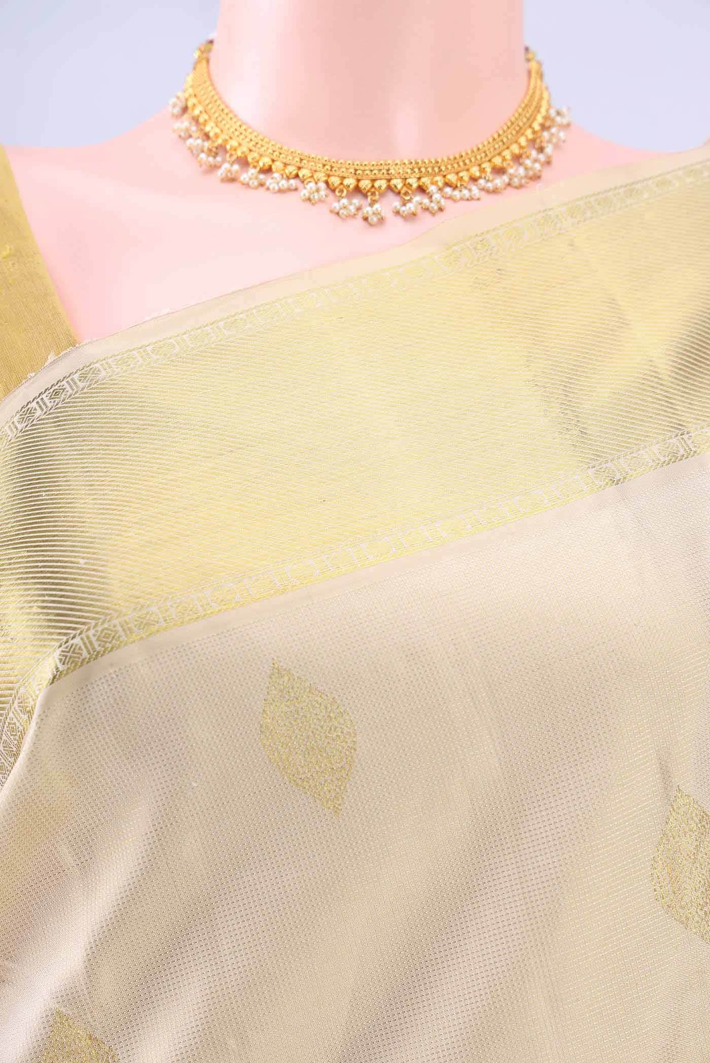 Cream Kanchipuram Saree