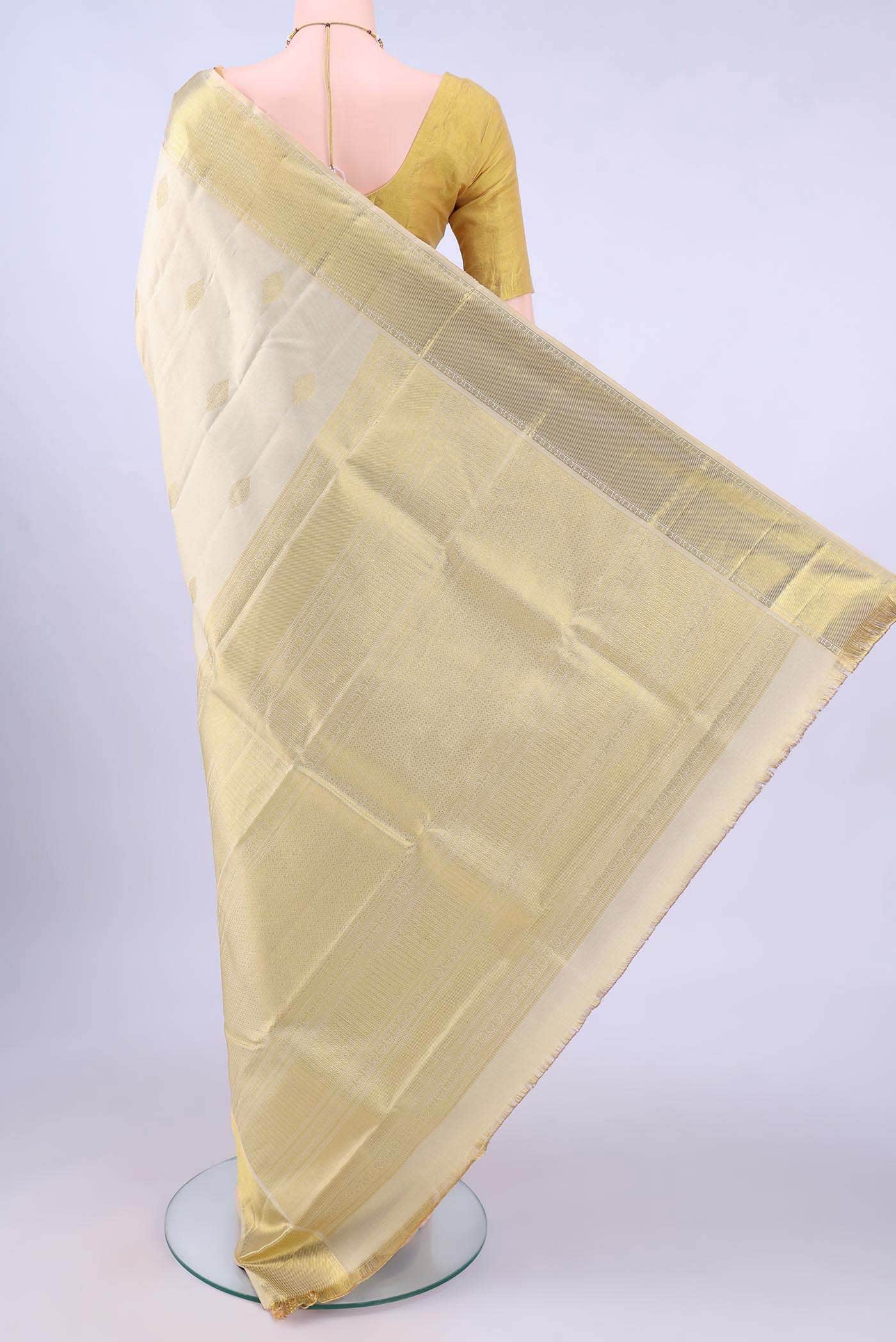 Cream Kanchipuram Saree