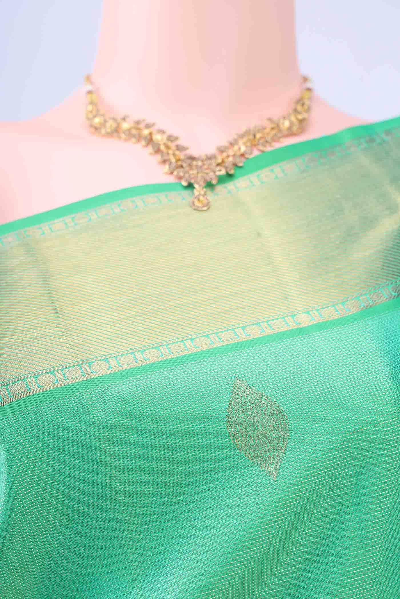Sea Green Kanchipuram Saree