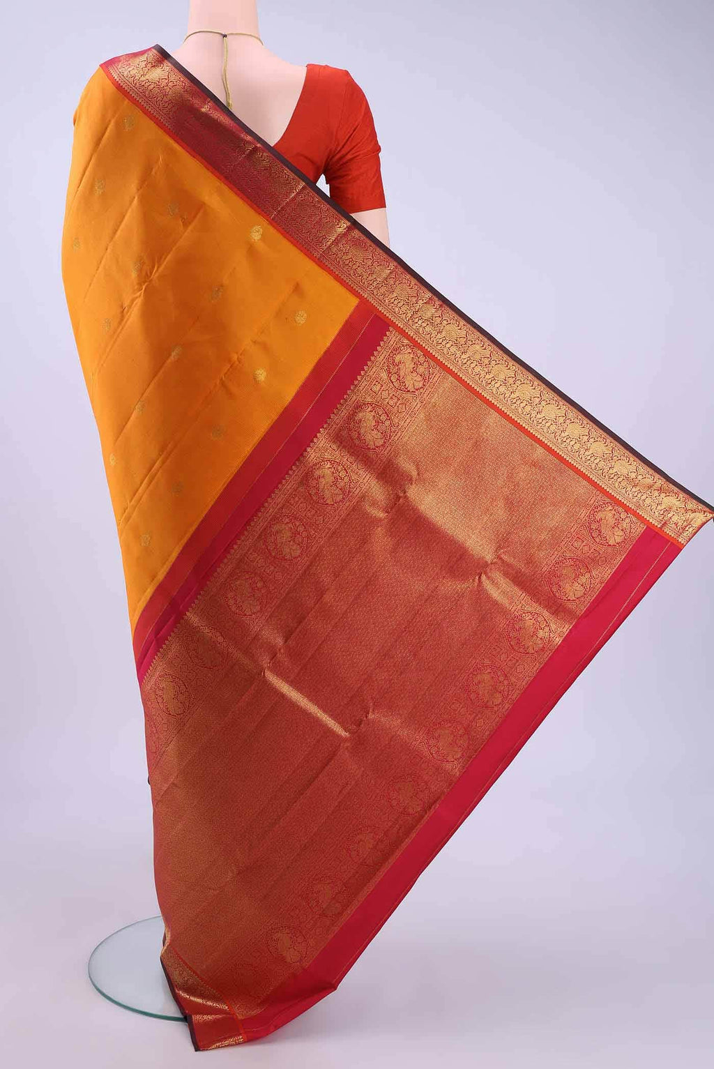 Yellow Kanchipuram Saree