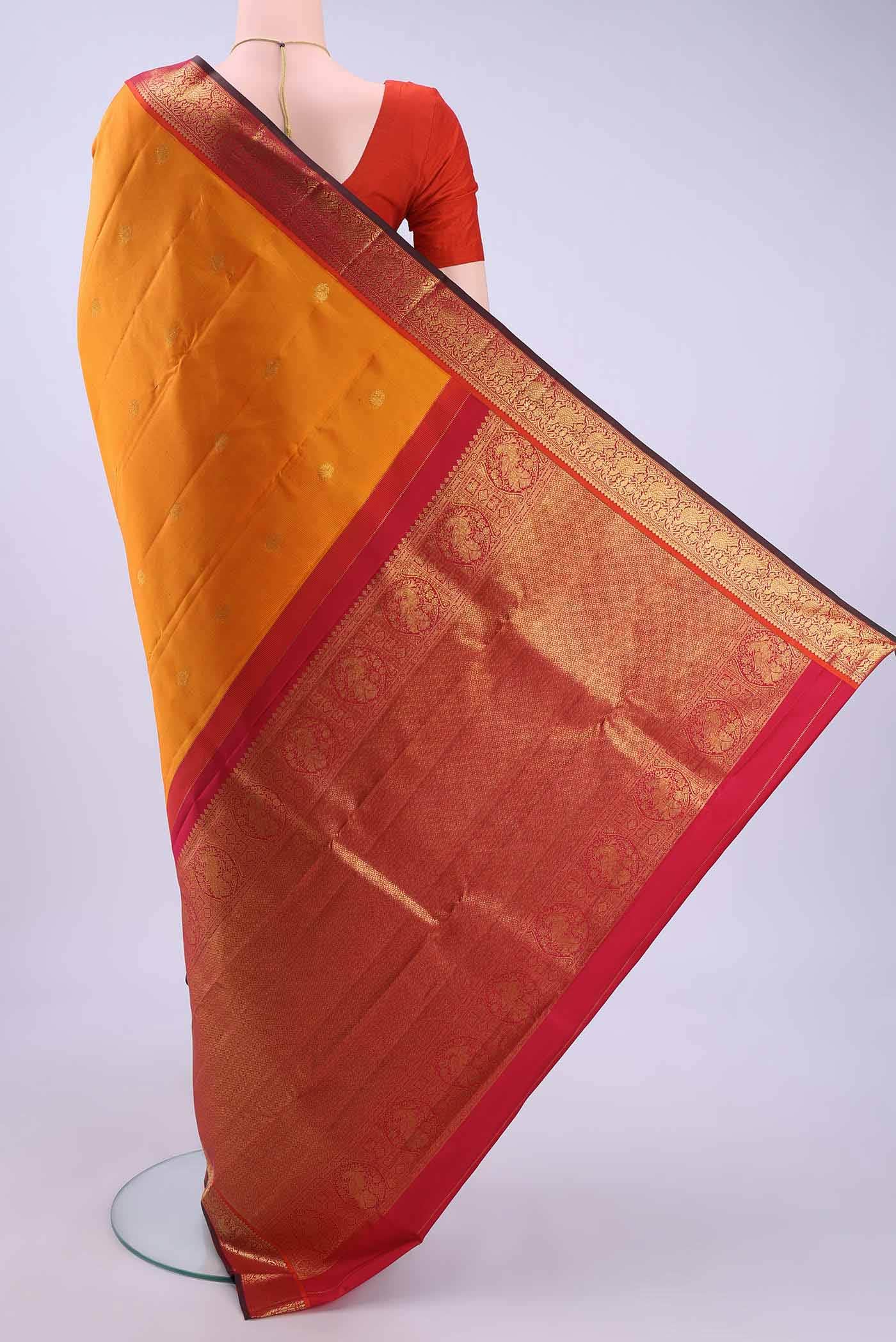 Yellow Kanchipuram Saree
