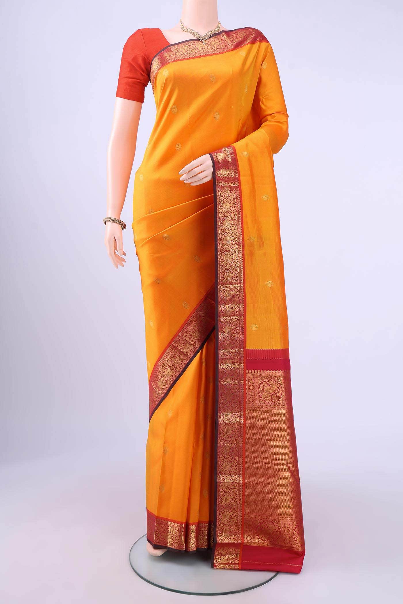 Yellow Kanchipuram Saree